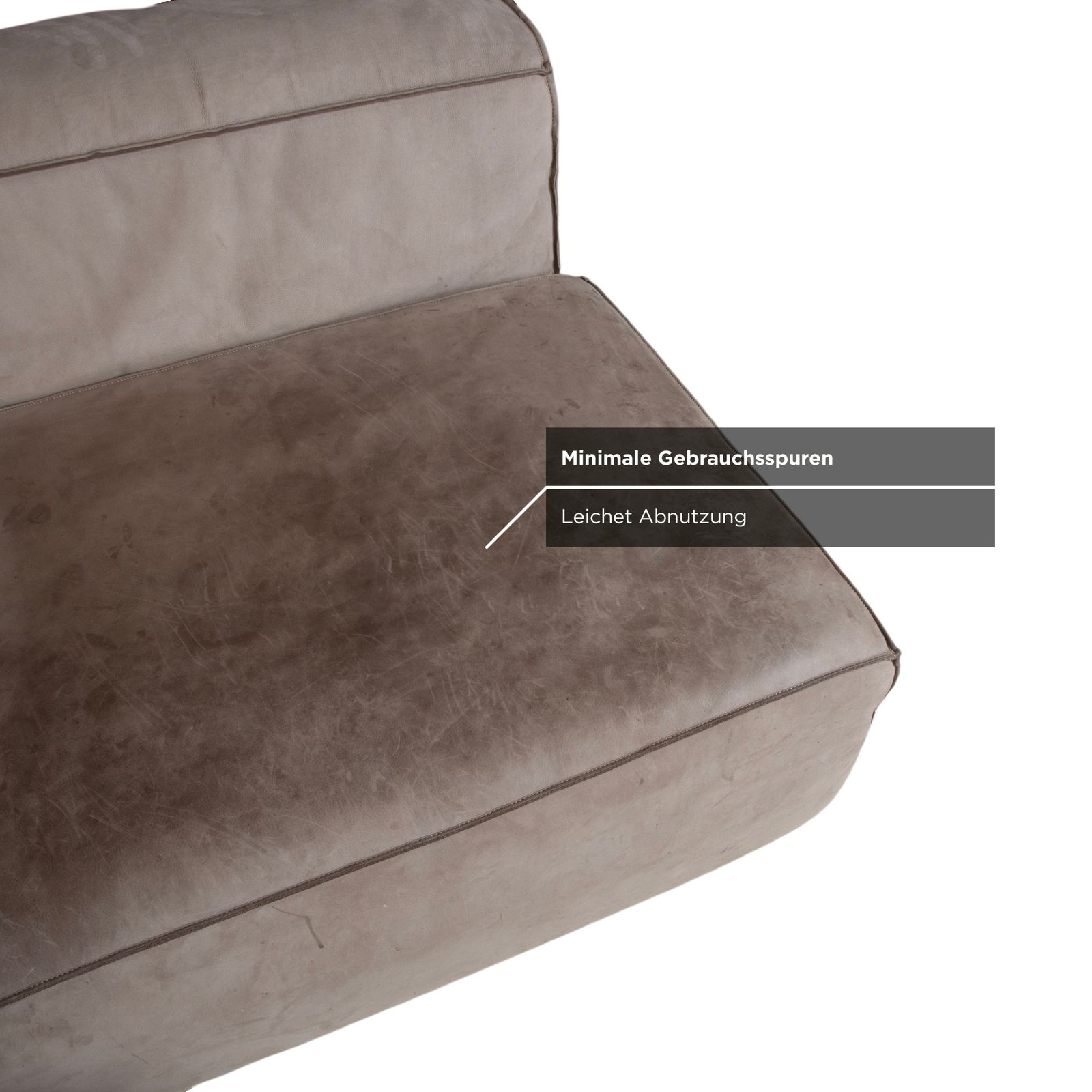 Furniture Baxter Leather Corner Sofa Grey Beige photo