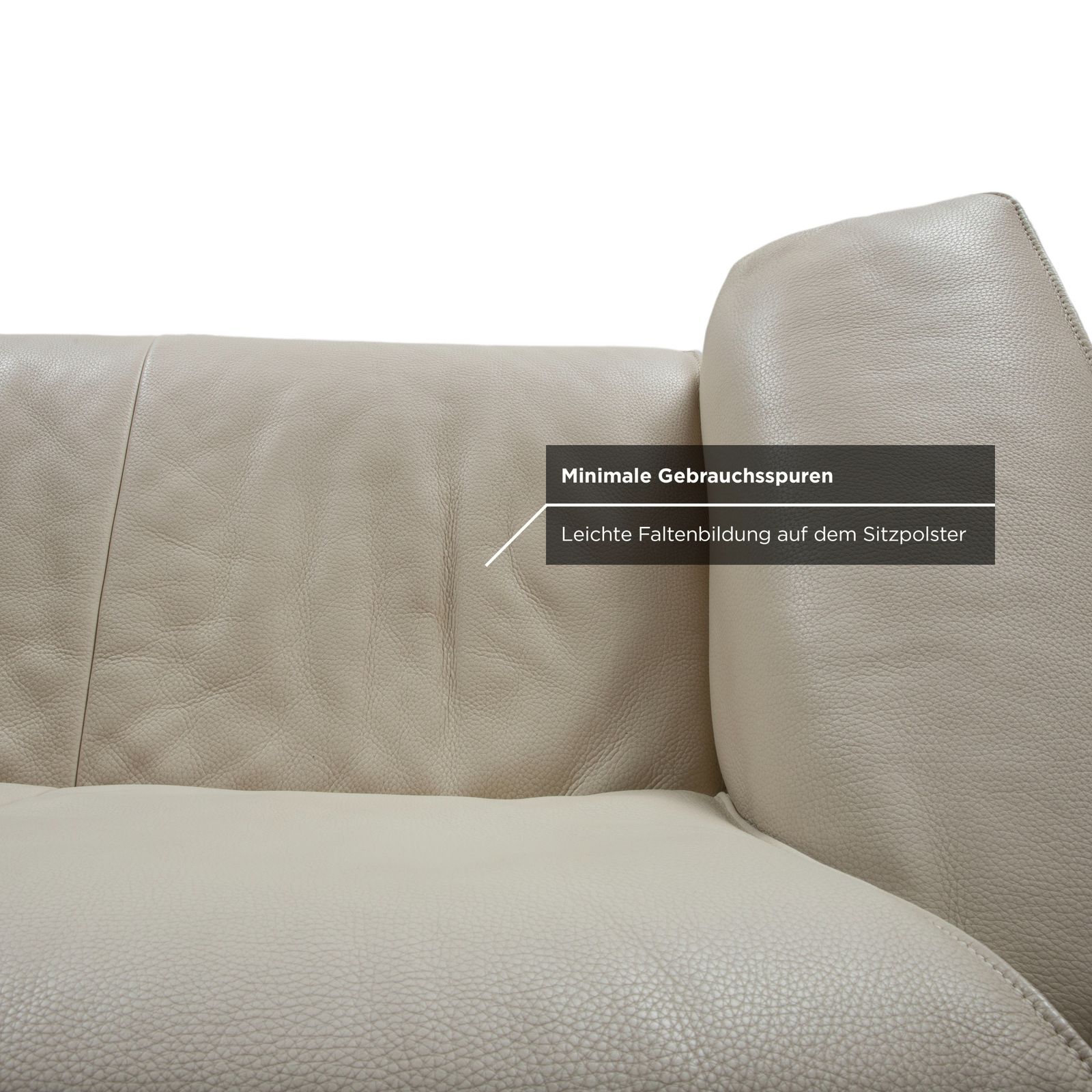 Ensemble Jori JR 2700 2 canapés 2 places en cuir, crème beige, fonction manuelle photo buy