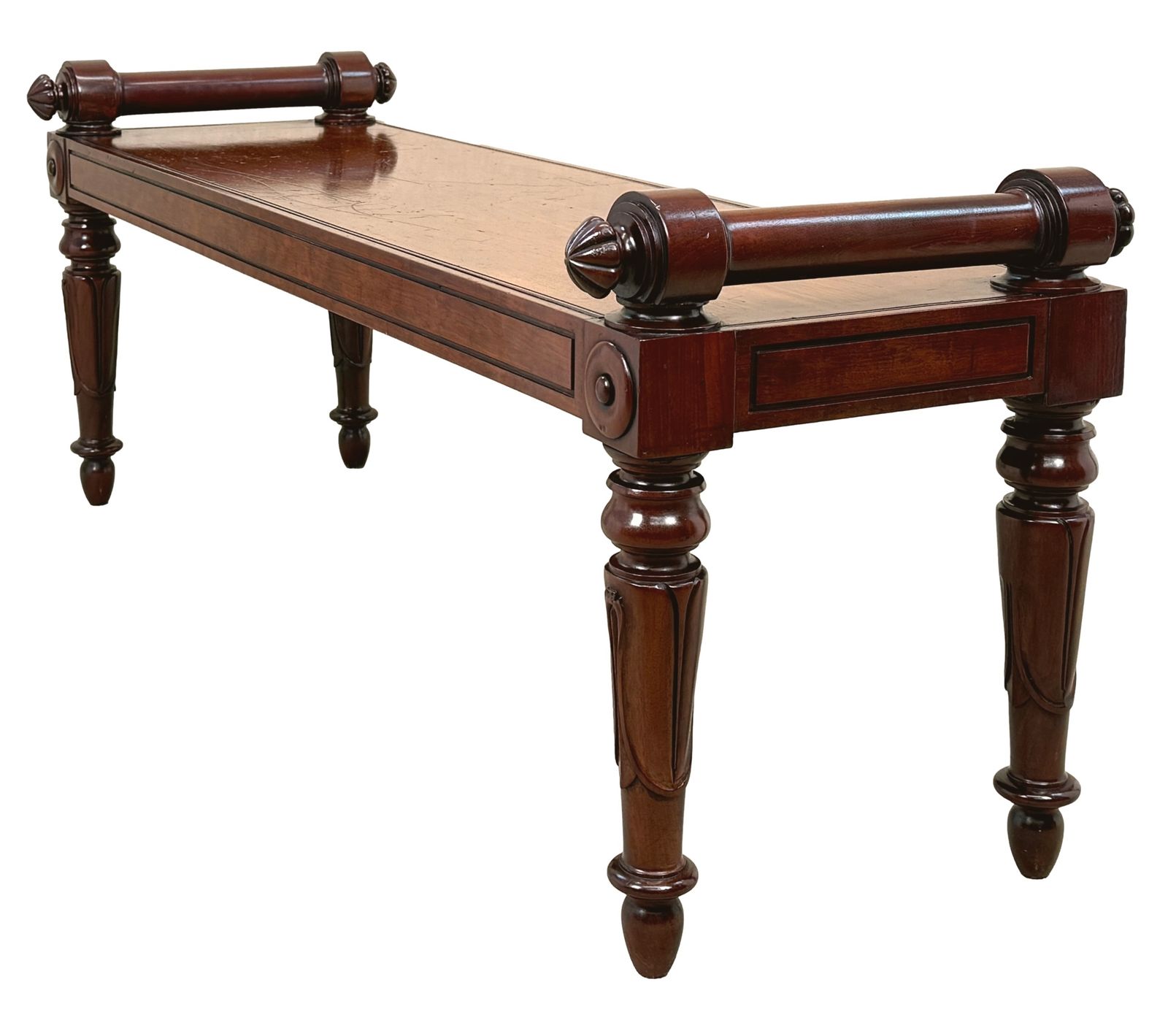 Grote Regency Mahonie Hallbank, 19e Eeuw (Engeland, ca. 1835) photo furniture