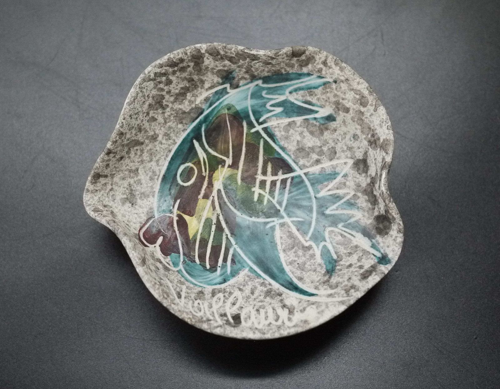 Plats à poisson Yvan Borty pour Vallauris Céramiques, années 1950 photo vinterior