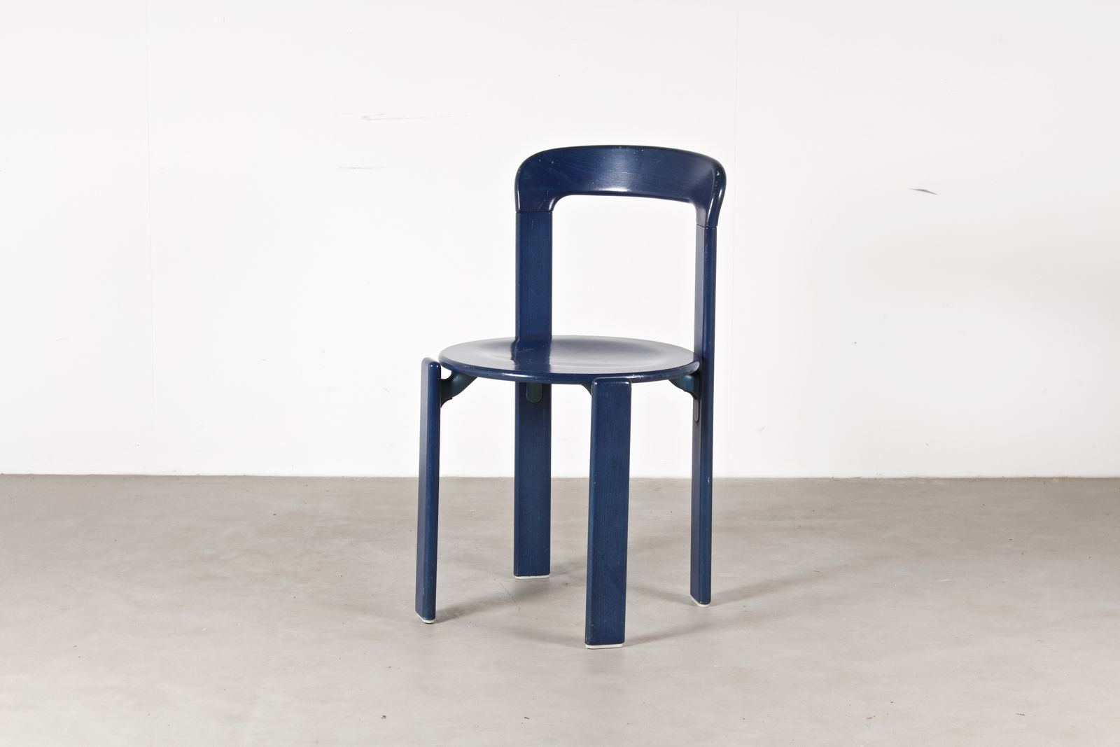 Original Vintage Bruno Rey Chair In Navy Blue By Kusch & Co, Germany 1970s photo vinterior