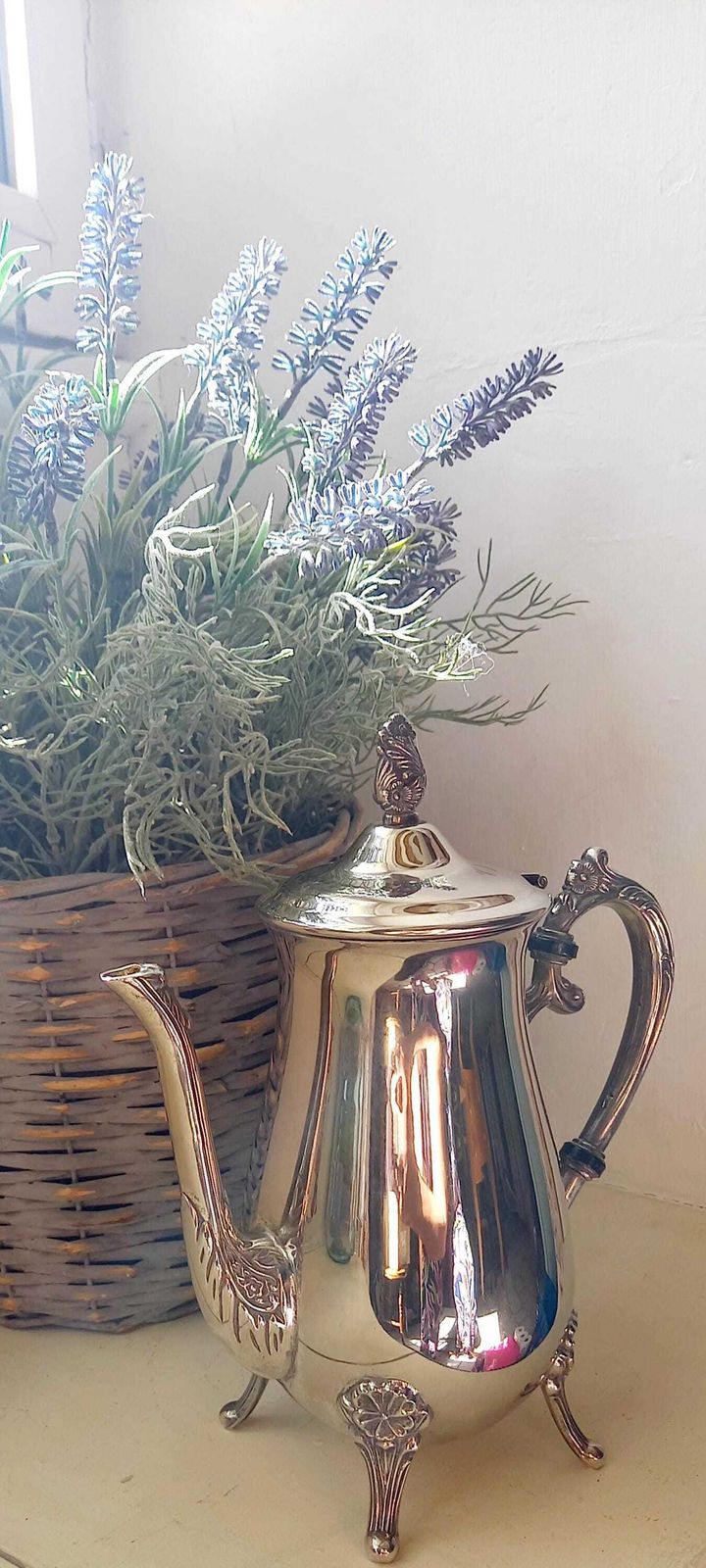 Cafetière en métal argenté, art de la table hôtelier, France photo vinterior