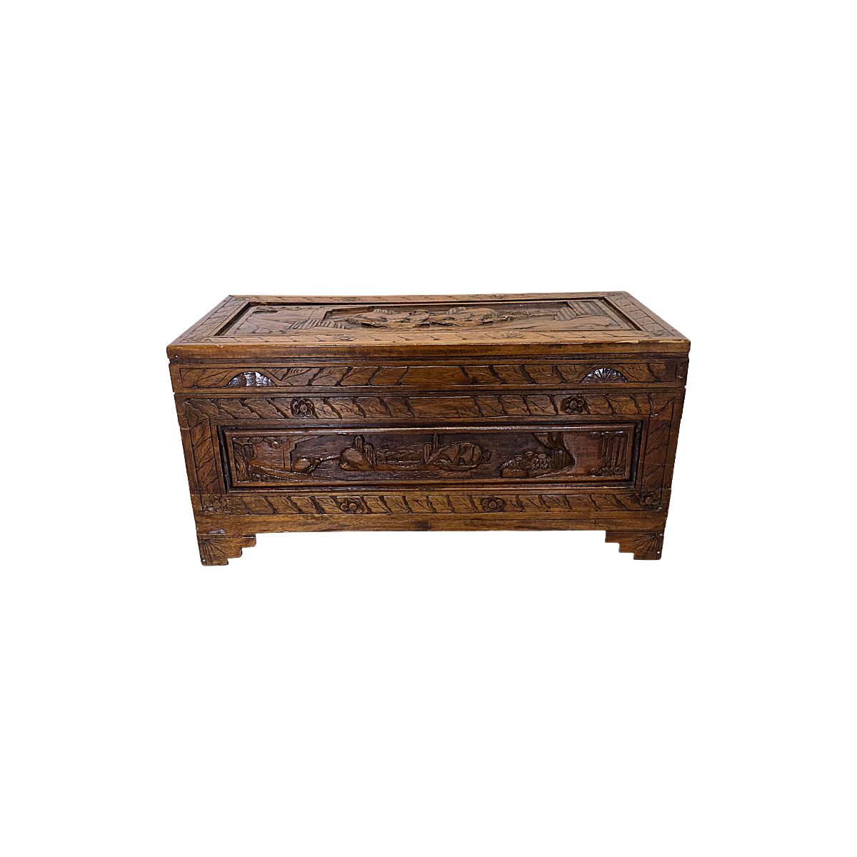 Vintage Chinese kist van kamferhout