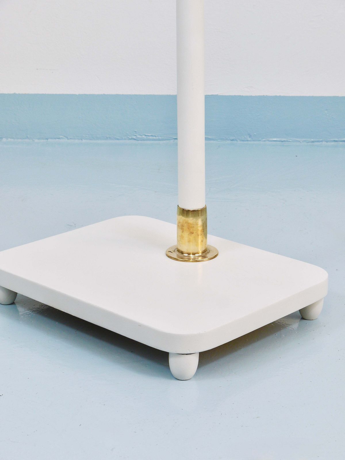 photo buy 1920s Art Nouveau White & Brass Valet Jugendstil Clothing Stand, Vienna, Austria