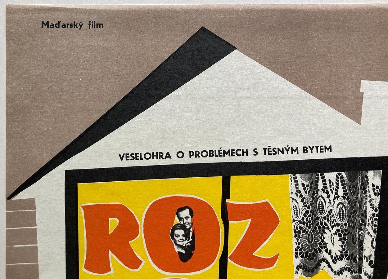 Filmaffiche, A Charming Family, onbekende kunstenaar, 1972, vintage Tsjechisch ontwerp photo 55.0