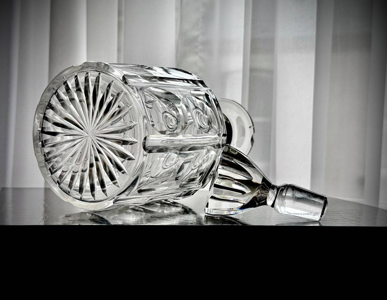 photo for sale Georgian Lead Glass Decanter With Triple Neck Rings, England, C.1820