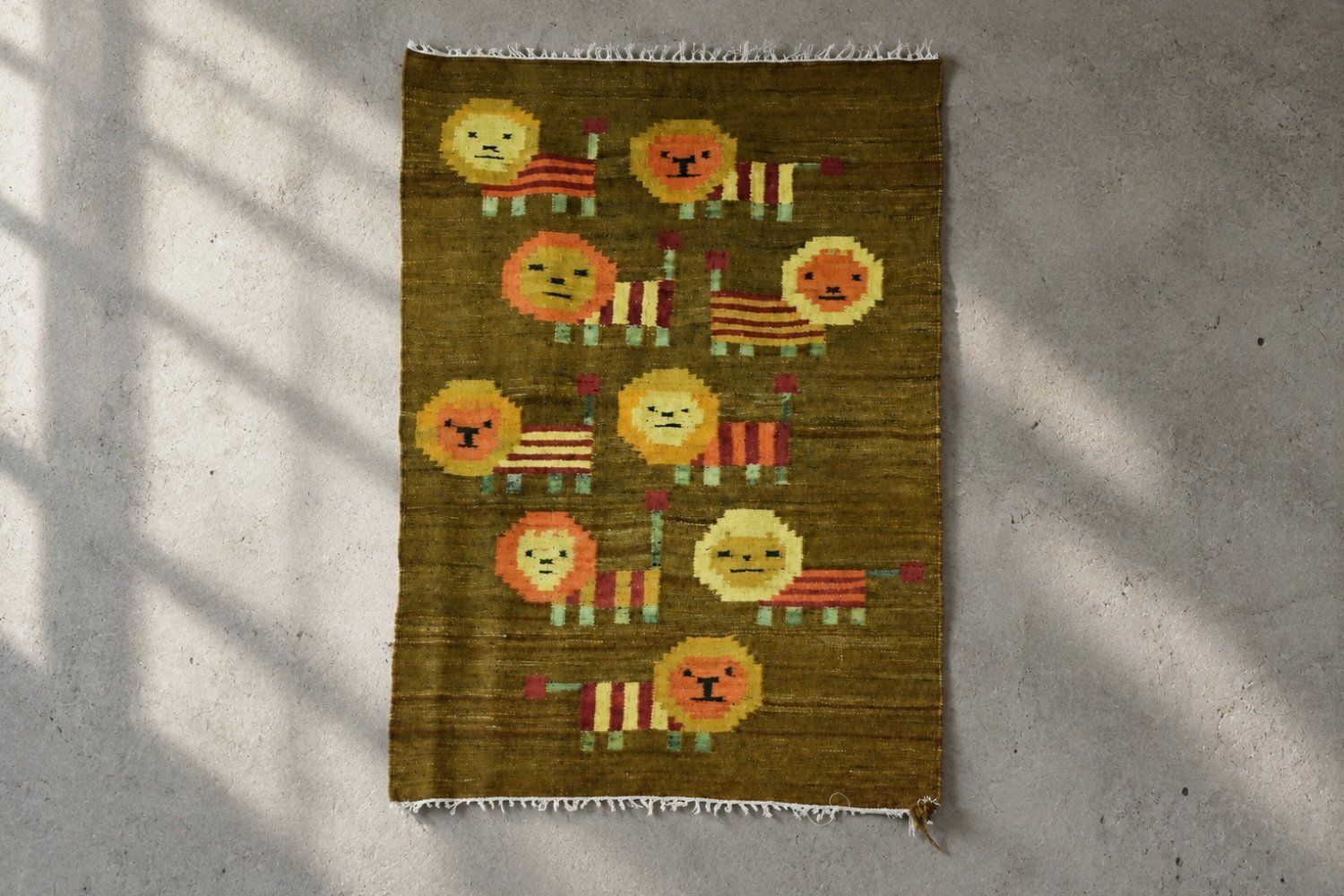 Vintage Polish Woven Tapestry By Maria Janowska For Wielkopolska Spółdzielnia Pracy Przemysłu Artystycznego In Poznań, 1970s