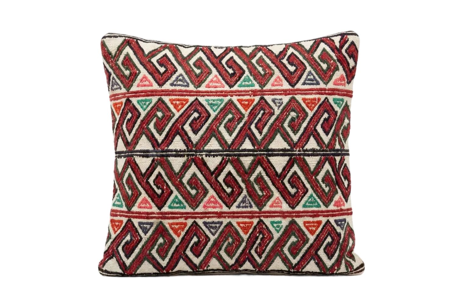 Turkische wollen kilim kussenhoes 33 x 38 cm