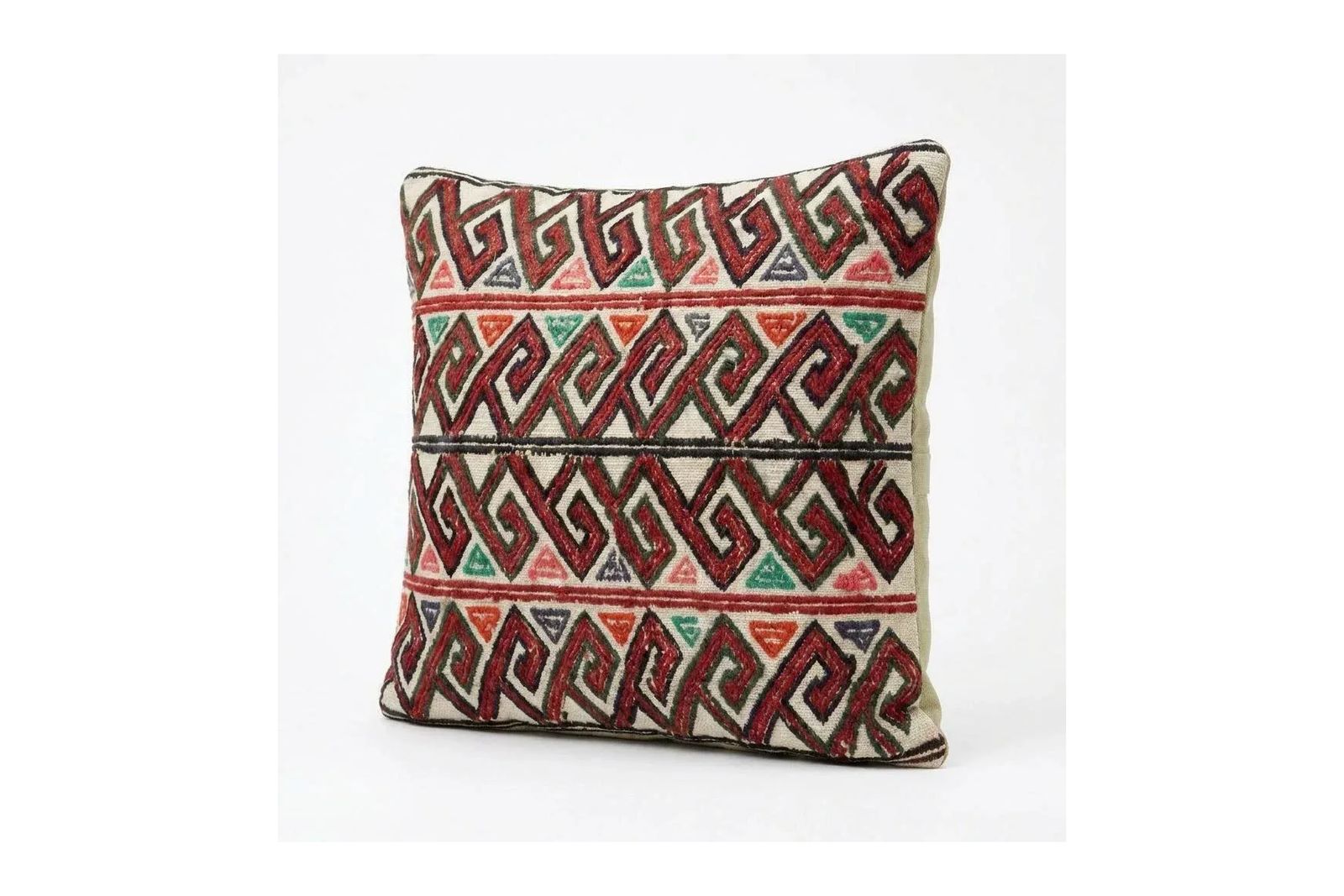 Housse de coussin Kilim en laine turque 33 x 38 cm photo for sale