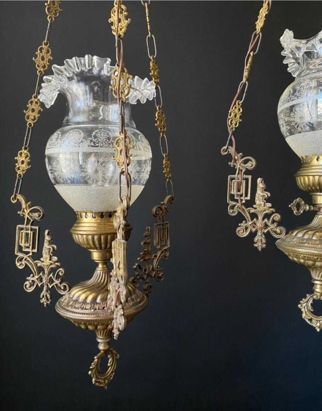 559.0 Paire de lustres d'époque, début du XXe siècle photo