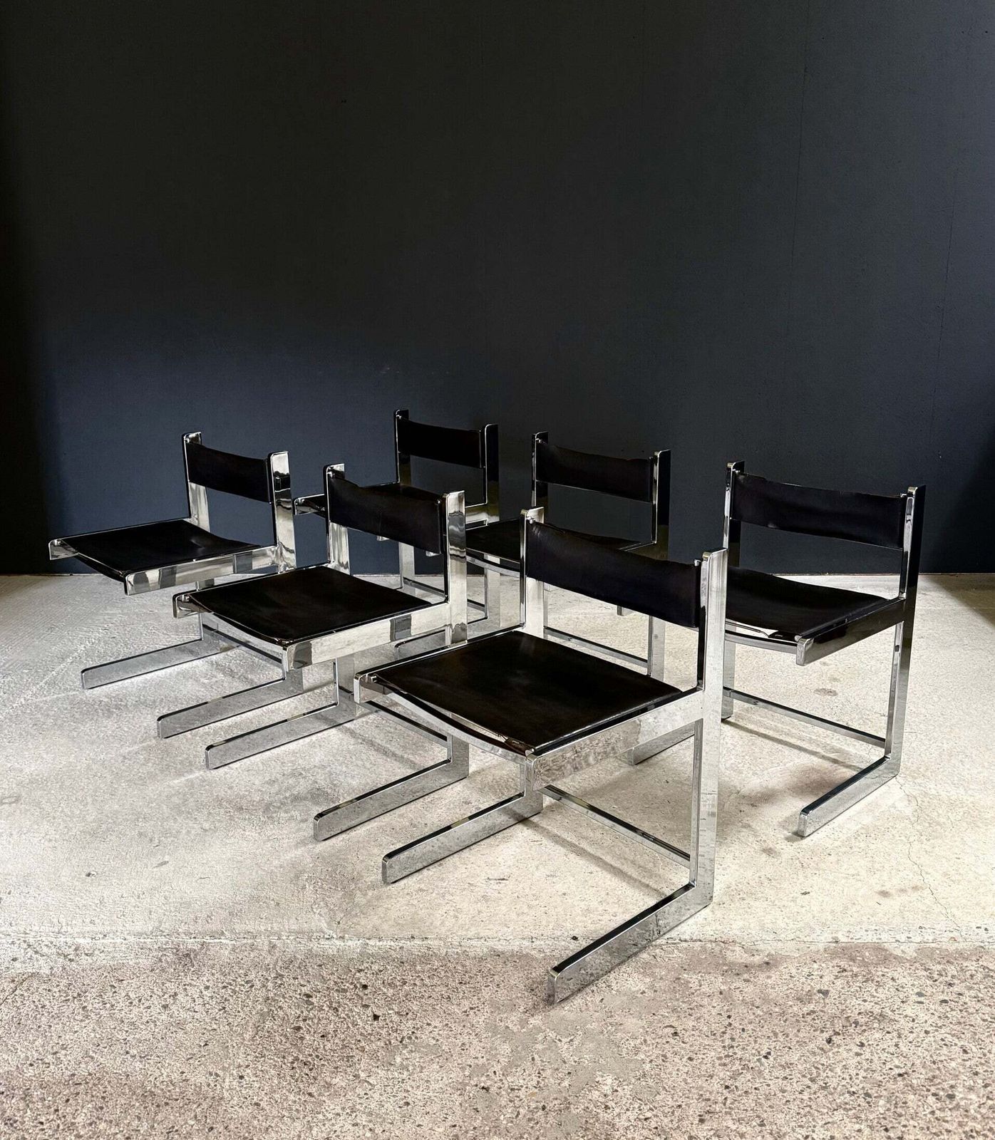 Brutalist Design Dining Chairs By Sigma Furniture, 1967 Belgium