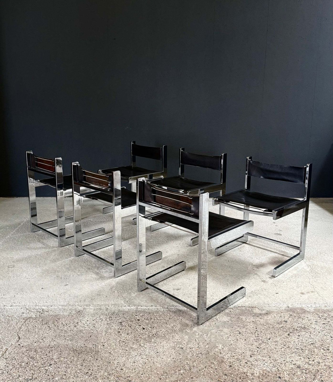 Brutalist Design Dining Chairs By Sigma Furniture, 1967 Belgium photo Furniture