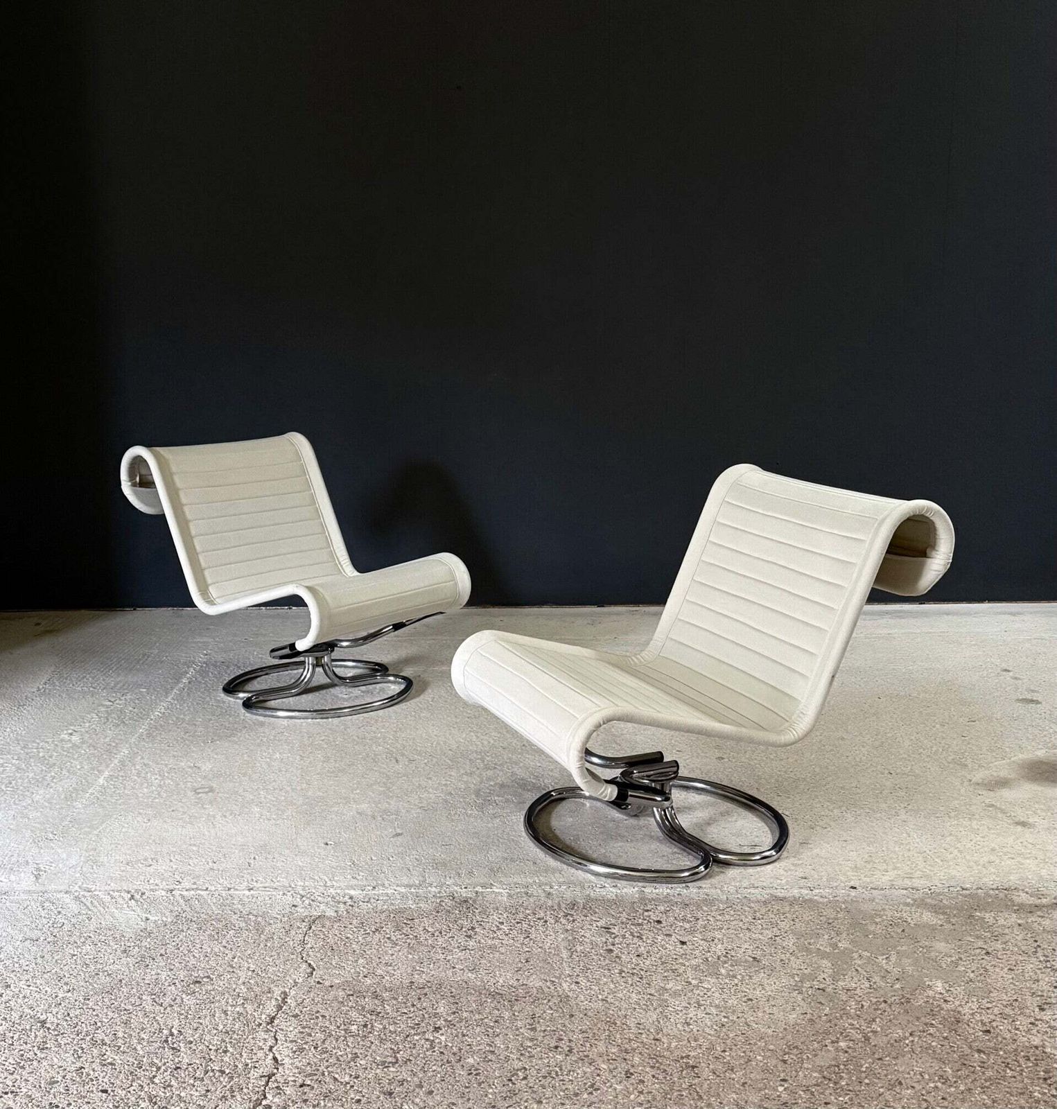 Mcm Design "Spaghetti" Lounge Chairs By Jan Dranger & Johan Huldt For Ulferts Fabriker, 1970's photo for sale