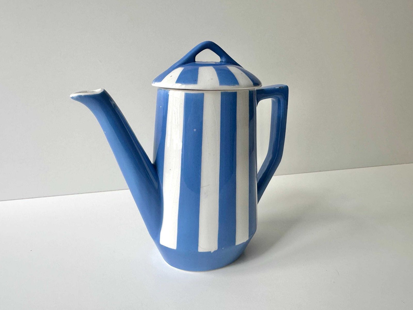 Petite cafetière Art déco d'époque Fox Trott par Sarreguemines, années 1930, faïence photo Décoration