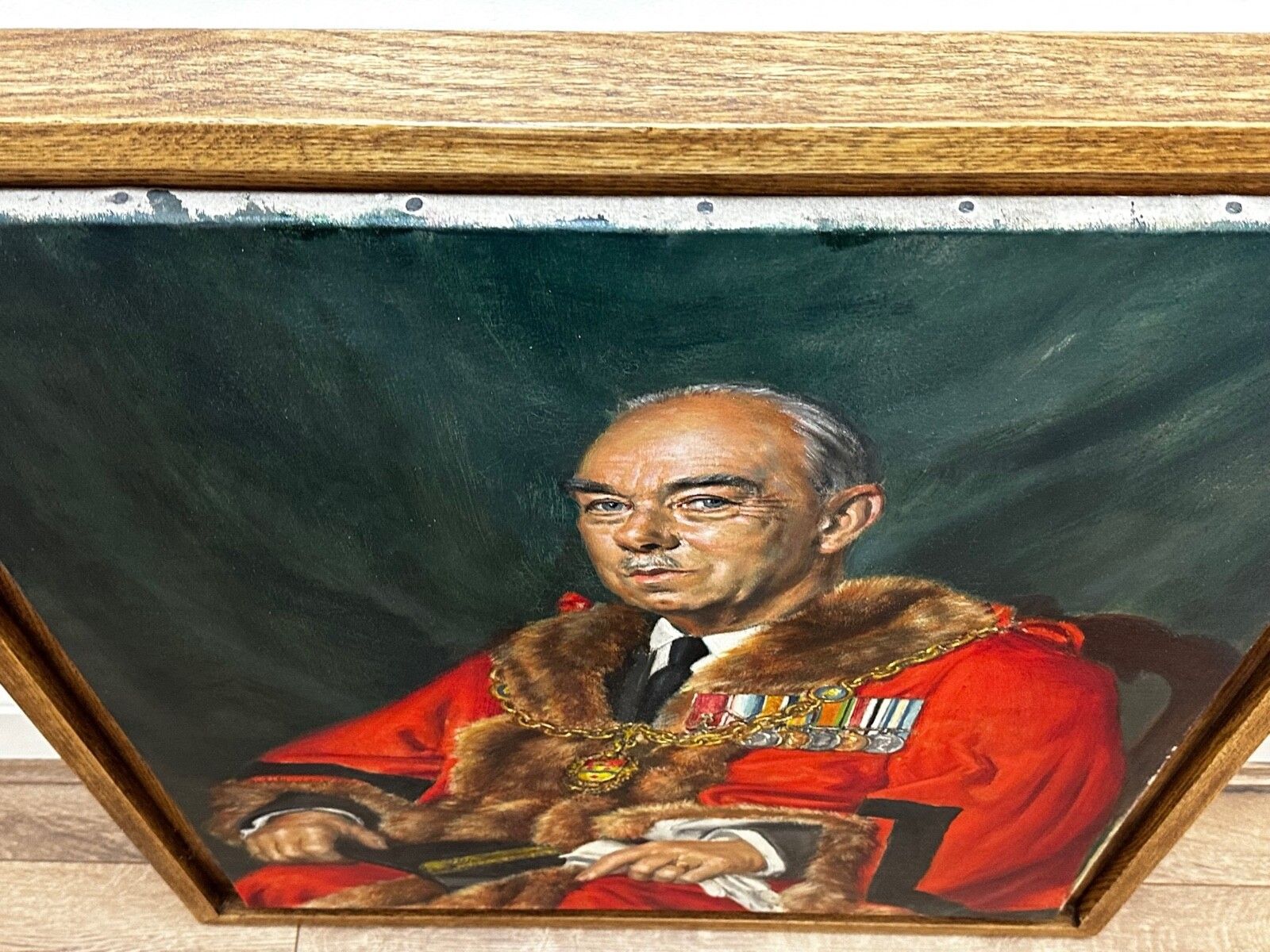 Olieverfschilderij Burgemeester van Maidstone Frederick Leslie Wallis door Bernard Hailstone photo furniture