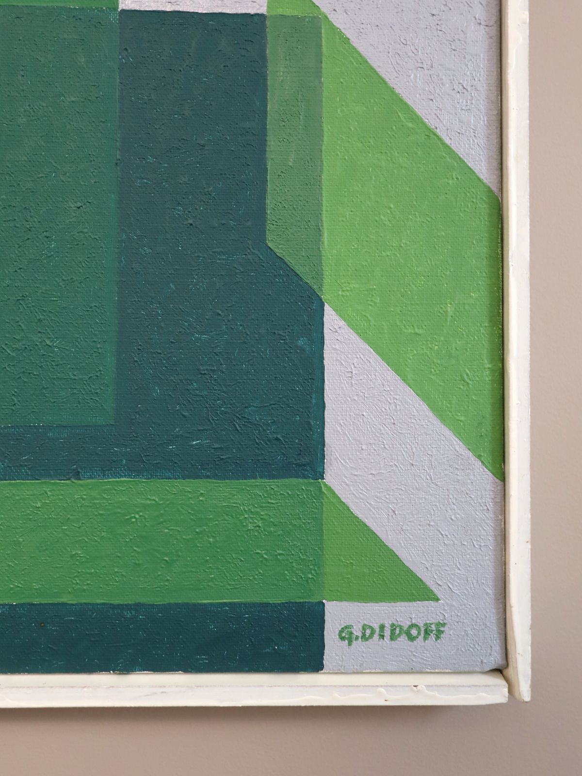 Kunst Shifts In Green, olieverfschilderij photo