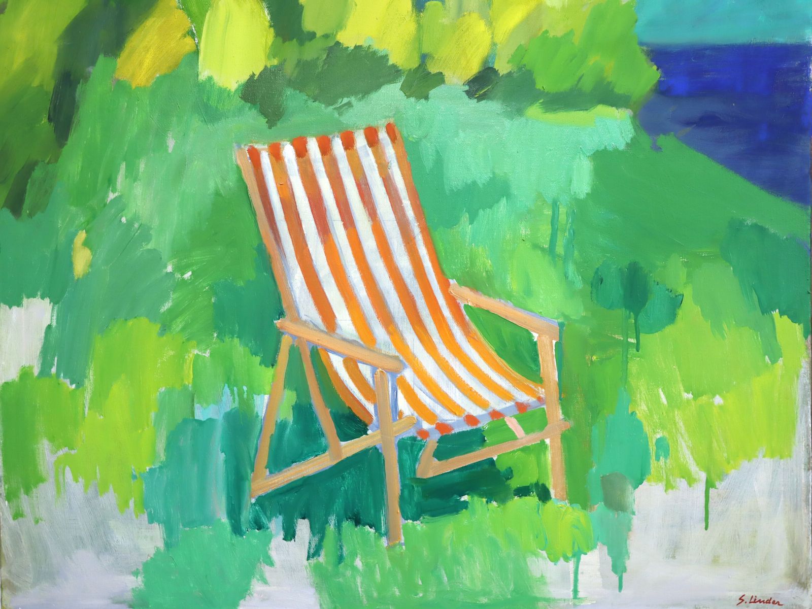 The Lounger, olieverfschilderij, midden 20e eeuw photo buy