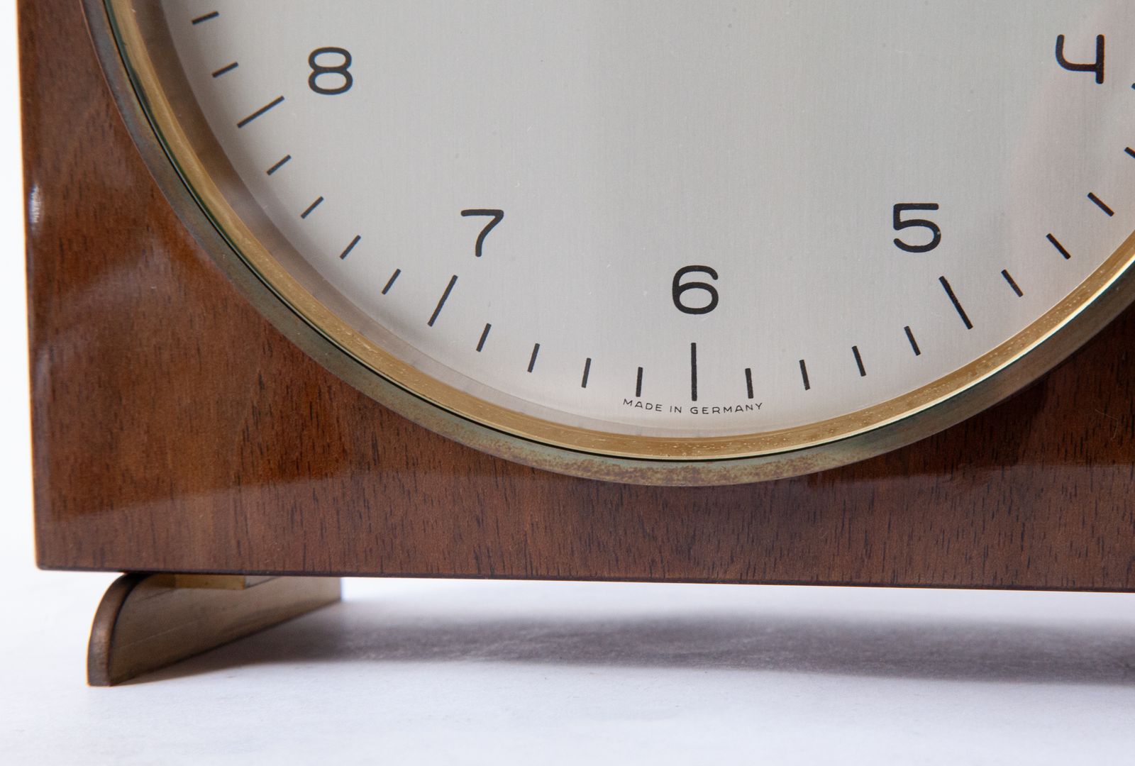 Max Bill Junghans Desk Clock Mechanical Chiming Mid Century Table Germany Mcm Mantel Shelf 1960s photo vintage