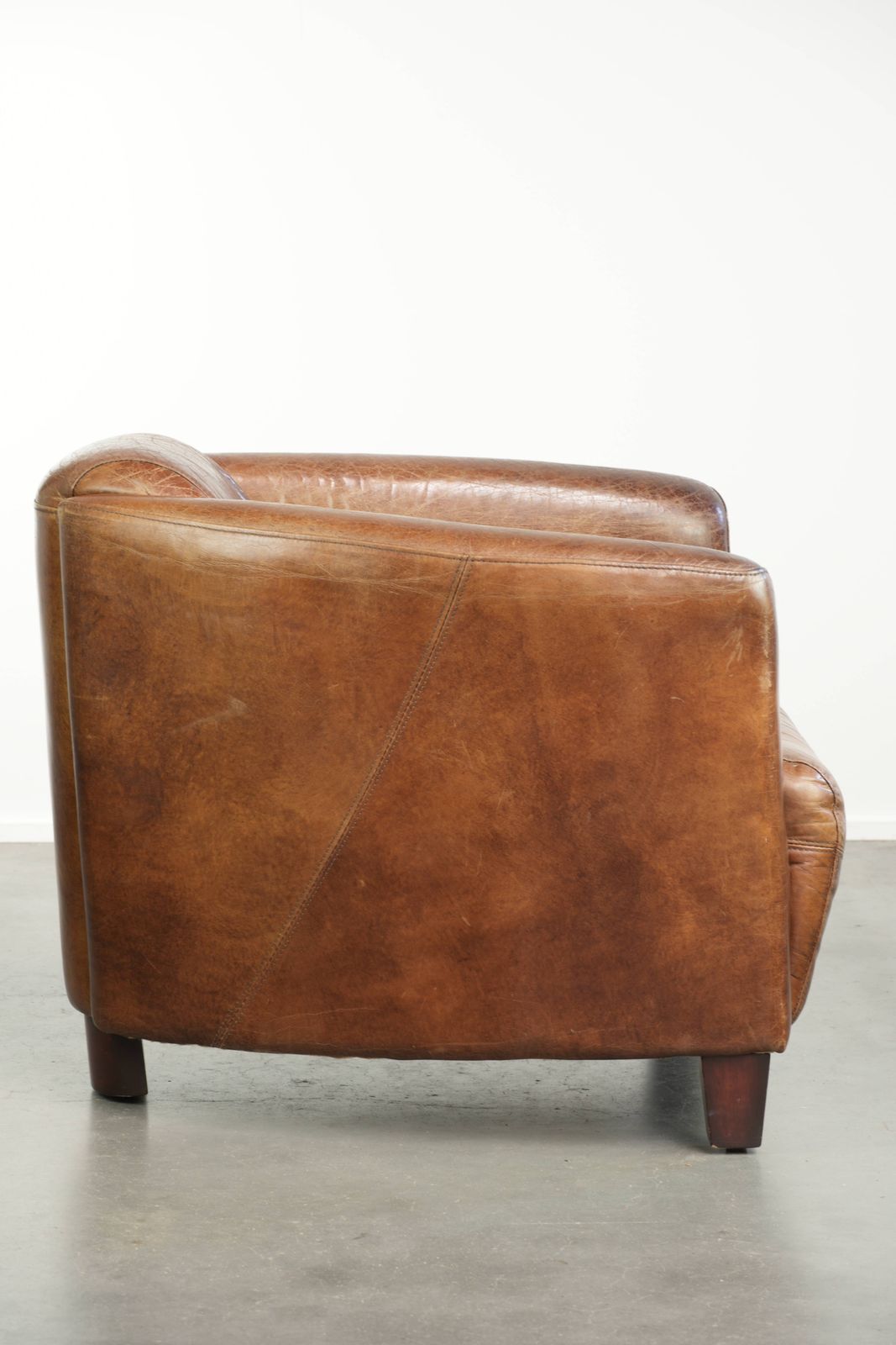 Cowhide Leather Aviator Designer Armchair In A Beautiful Cognac Color photo furniture