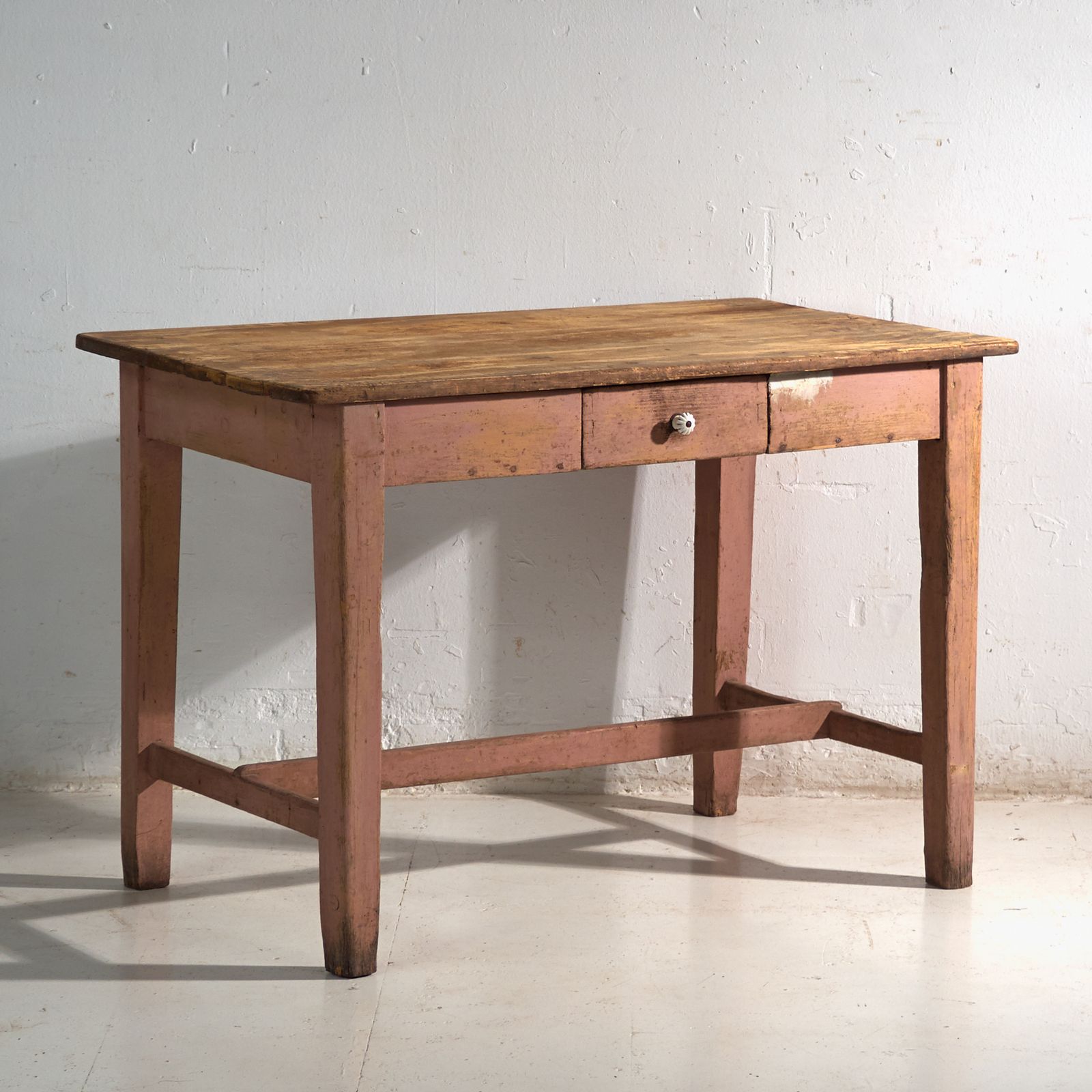 Antique Kitchen Table In Pine Wood Central Europe Circa 1900