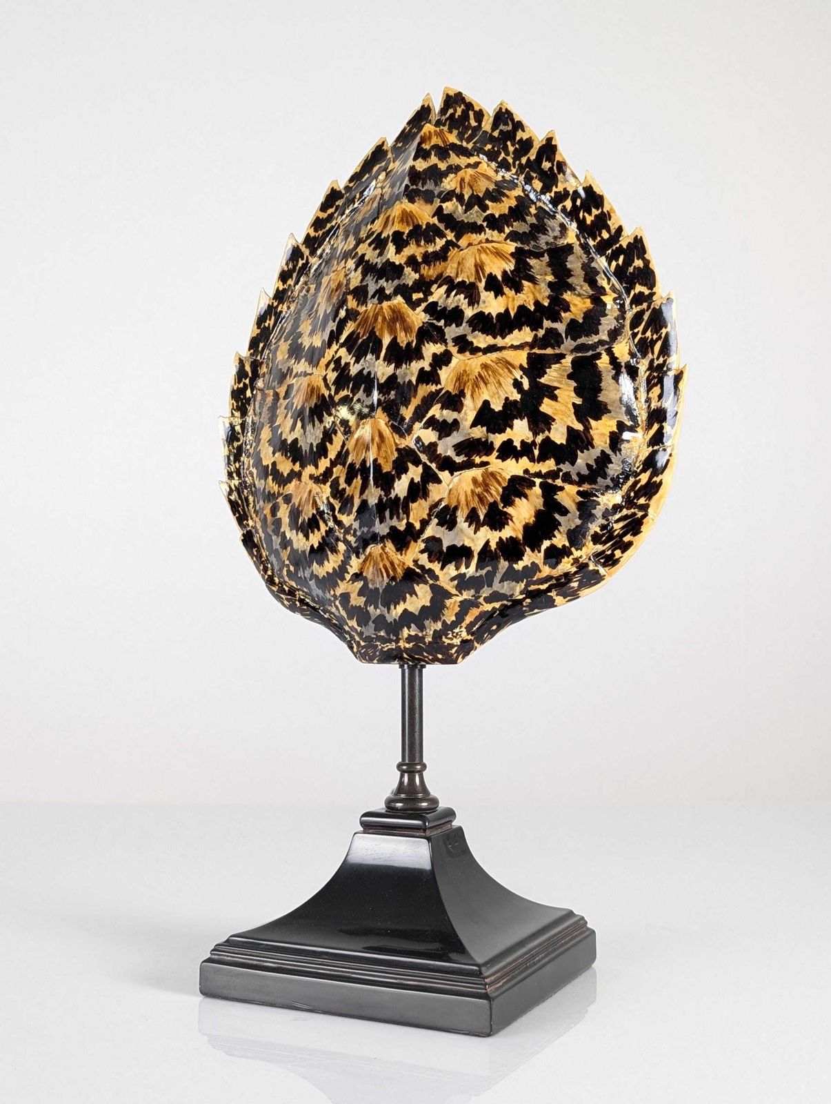 Turtle Shell Table Lamp In Resin, Maison Jansen, 1970s photo for sale
