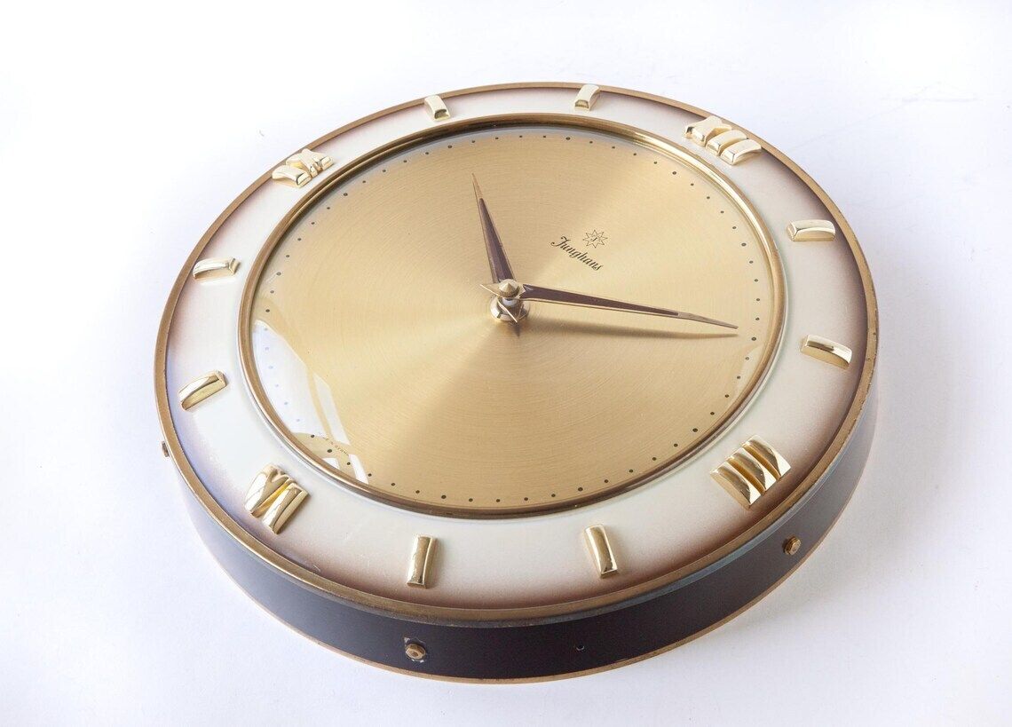 Junghans wandklok jaren 1950 mid-century modernisme Duitsland art deco stijl photo vinterior