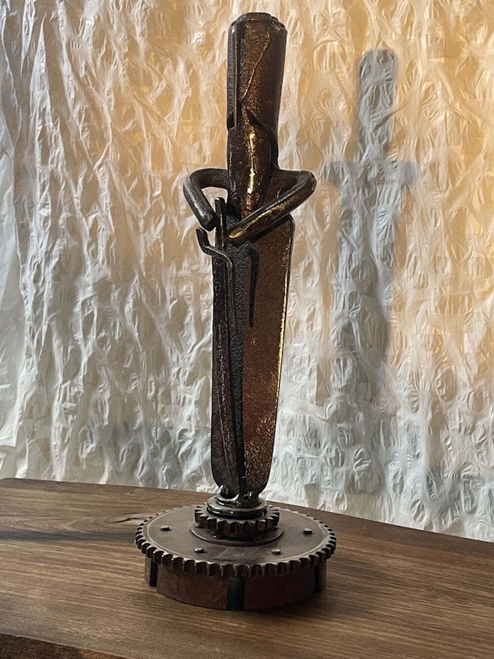 “The Knight” Sculpture By József Szabó Trash Works Industrial 2024 photo Art