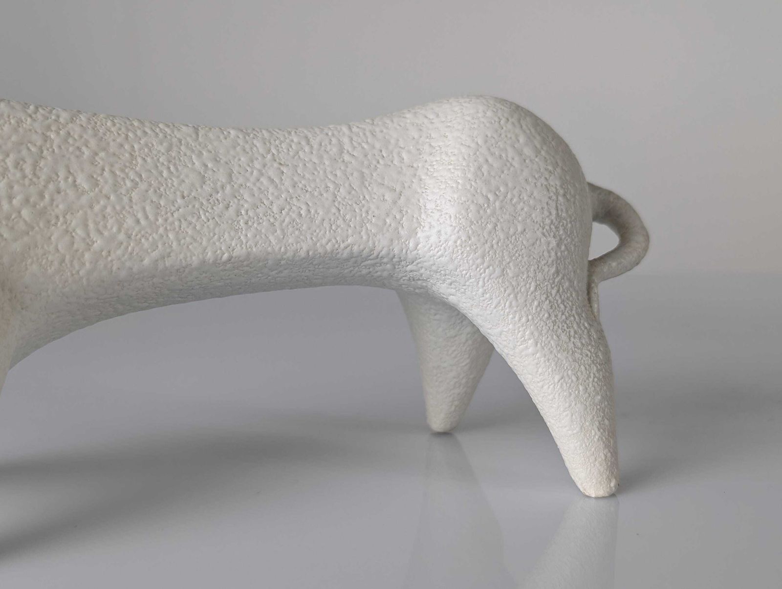 Mid Century Ceramic Sculpture Of A White Rhinoceros By Roberto Rigon, Italy, 1970s photo for sale