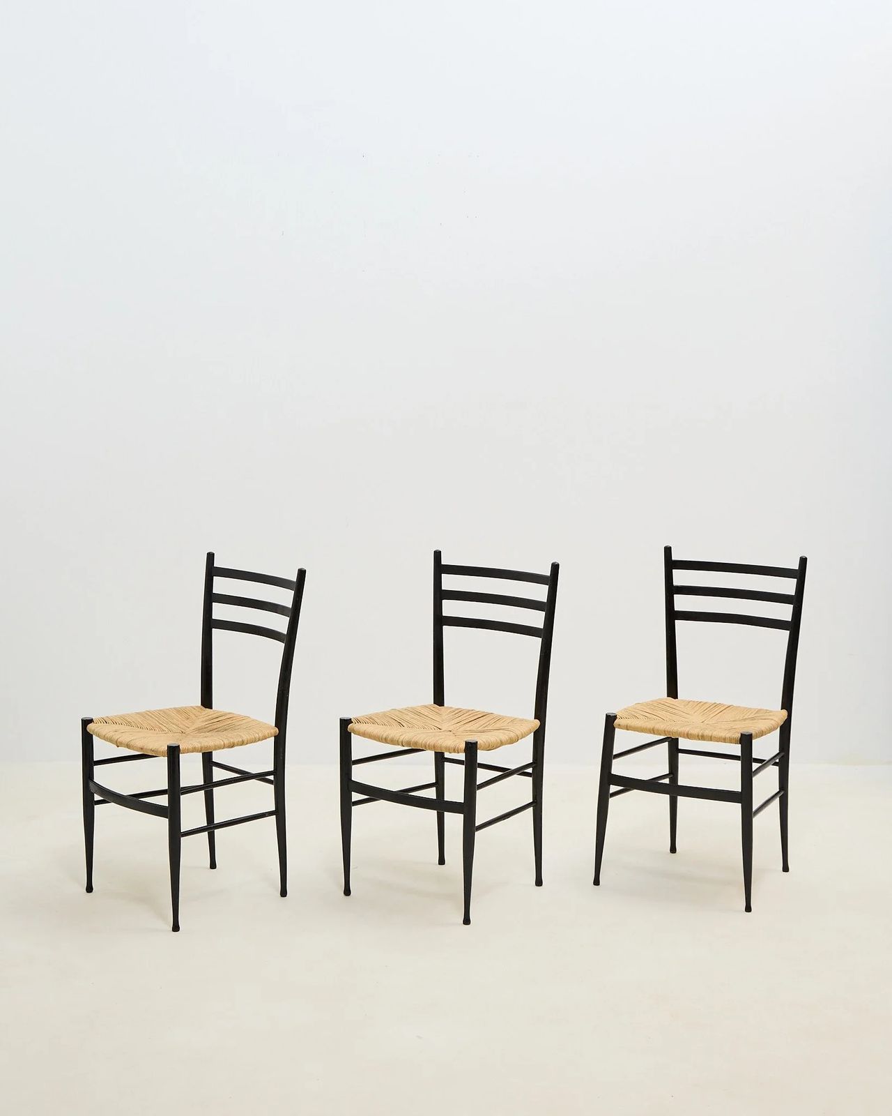 Gio Ponti Style Chairs X 6, 1950s photo vinterior