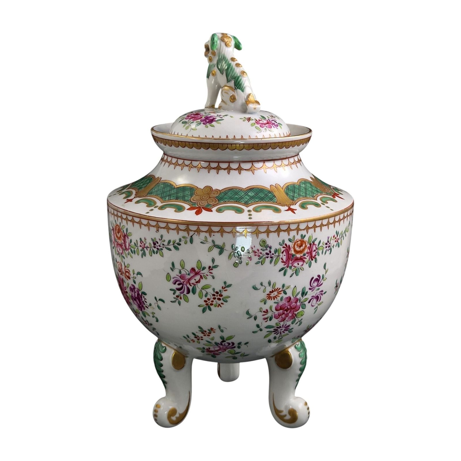 Franse Samson Paris Chinoiserie Armorial Vaas met Deksel, 1880-1890 photo 450.0