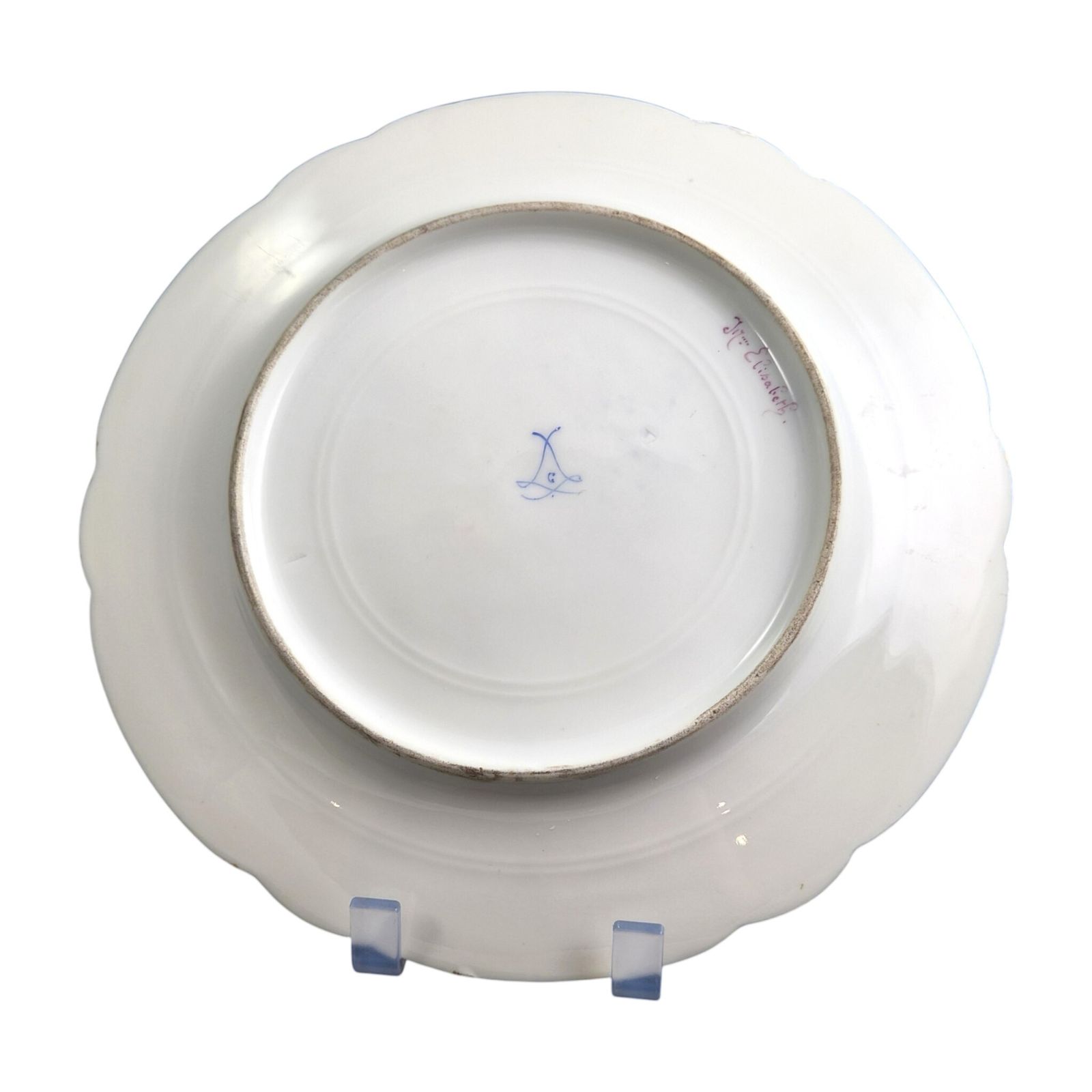 French Cobalt Blue Porcelain Portrait Plate In Sèvres Style, C.1870–1890 photo Home Decor