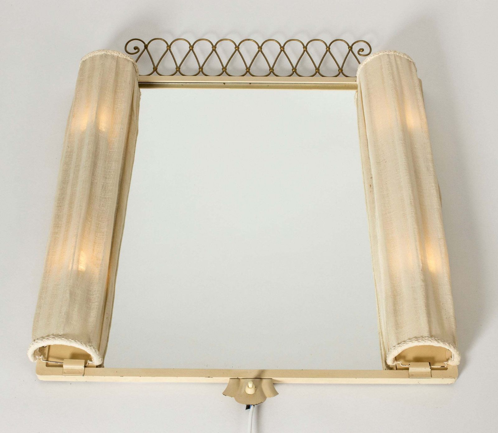Swedish Modern Wall Mirror From Bjerkås Armatur, Sweden, 1940s photo Home Decor