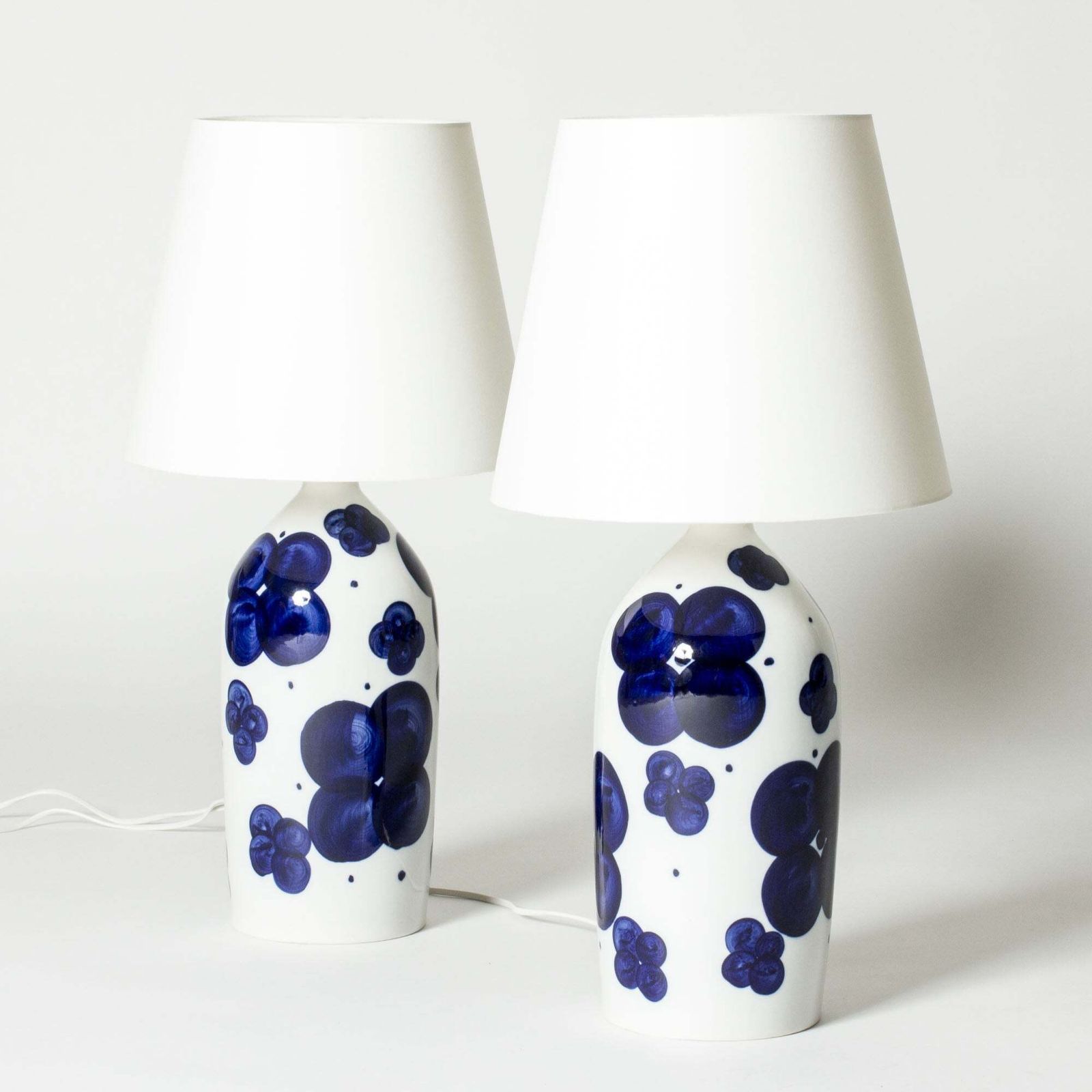 Midcentury Porcelain Table Lamps By Sylvia Leuchovius, Rörstrand, Sweden, 1960s photo 2881.0