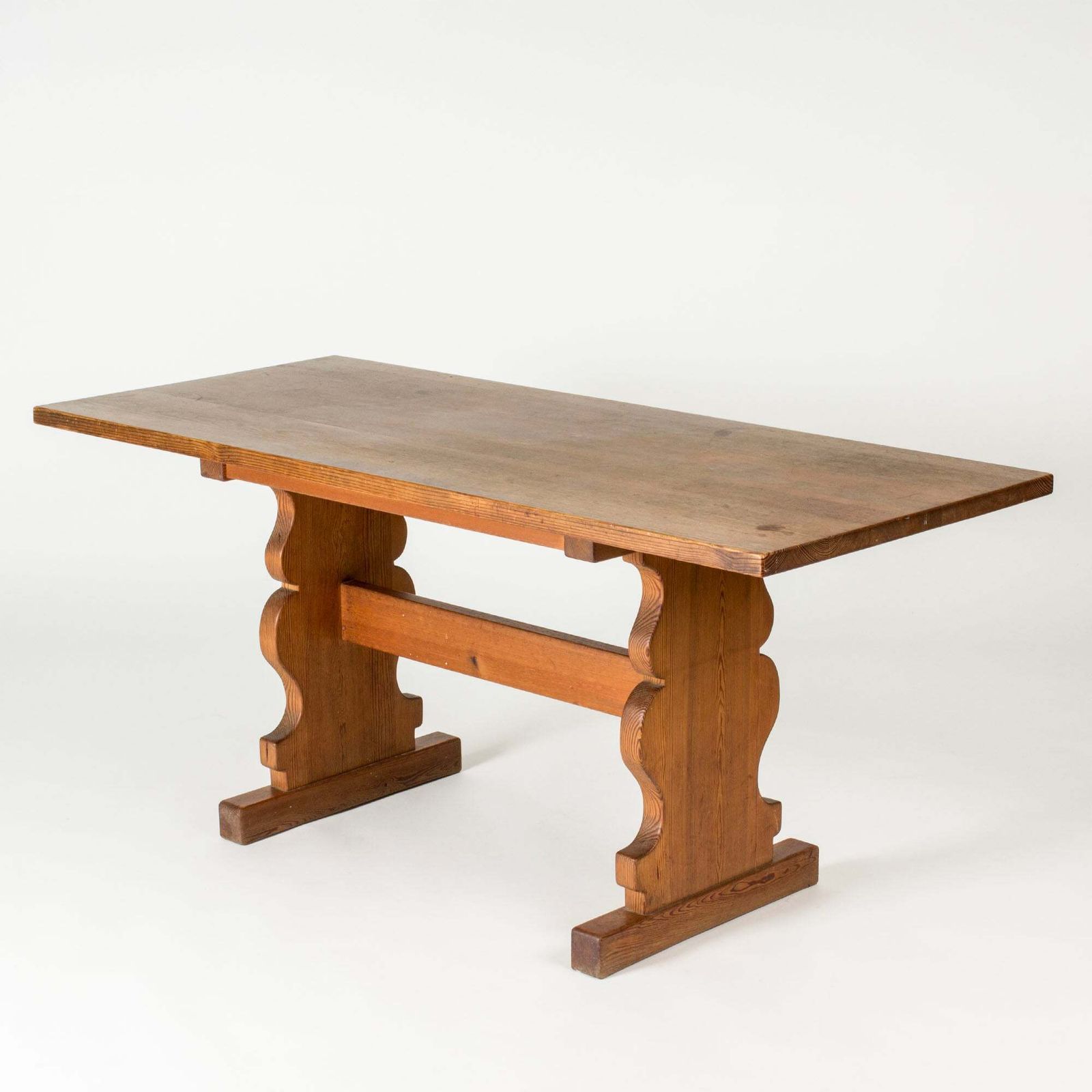 Table à manger ou bureau en pin par Carl Malmsten, Suède, années 1930 photo for sale