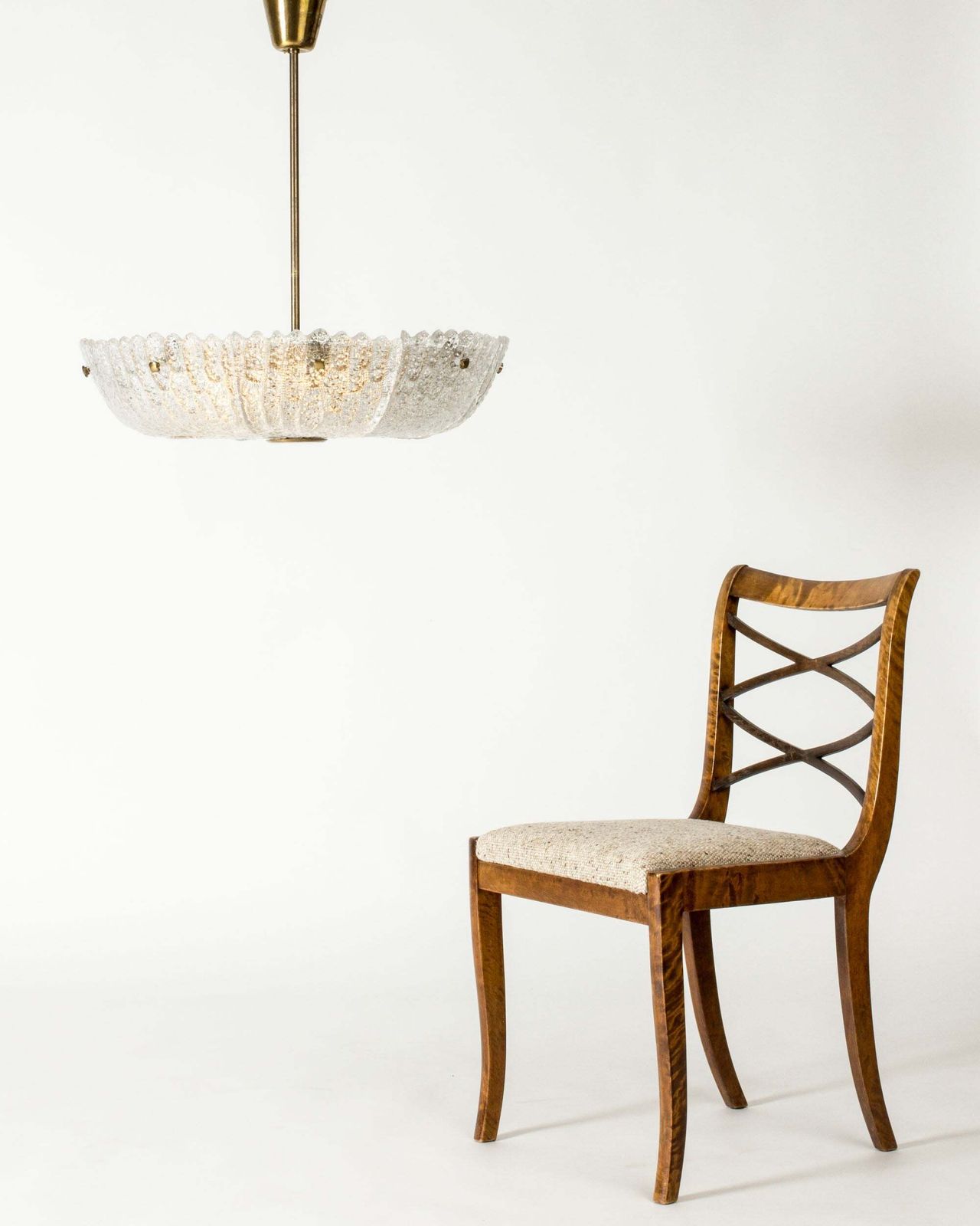 Verlichting Mid-Century Modern Hanglamp van Carl Fagerlund, Orrefors, Zweden, ca. jaren 1950 photo