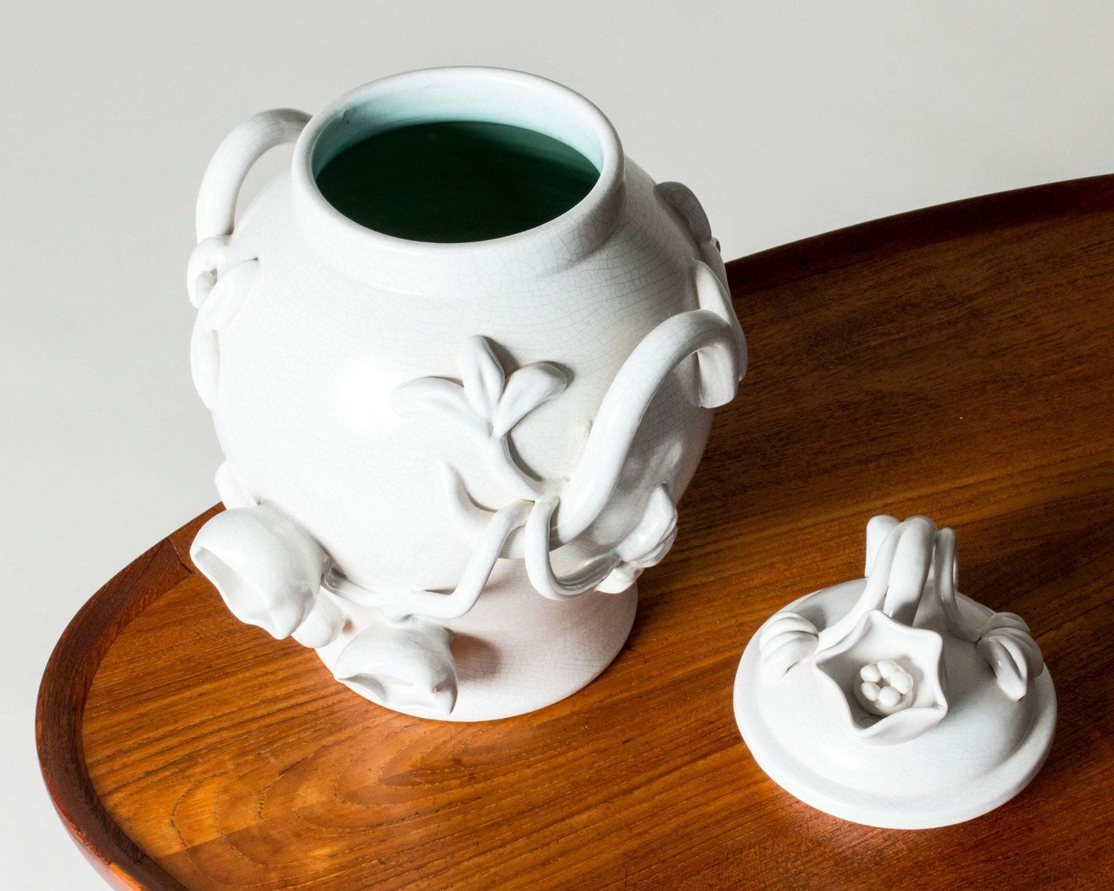 Lidded Earthenware Urn By Eva Jancke Björk, Bo Fajans, Sweden, 1930/40s photo buy