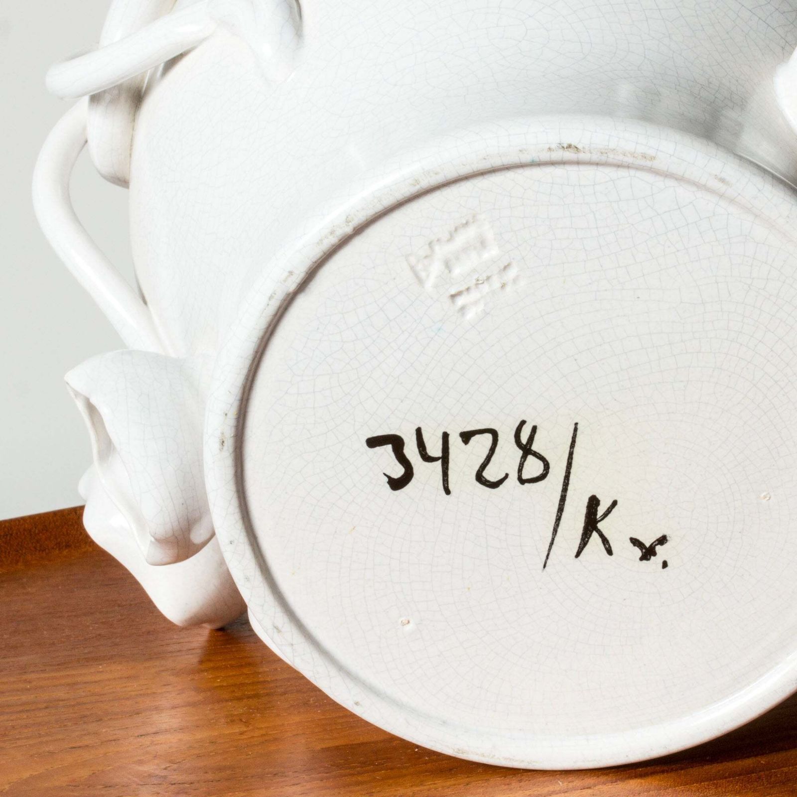 photo for sale Lidded Earthenware Urn By Eva Jancke Björk, Bo Fajans, Sweden, 1930/40s