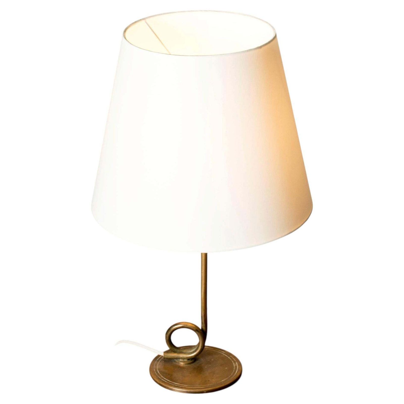 Swedish Modern Messing Tafellamp, Zweden, jaren 1940