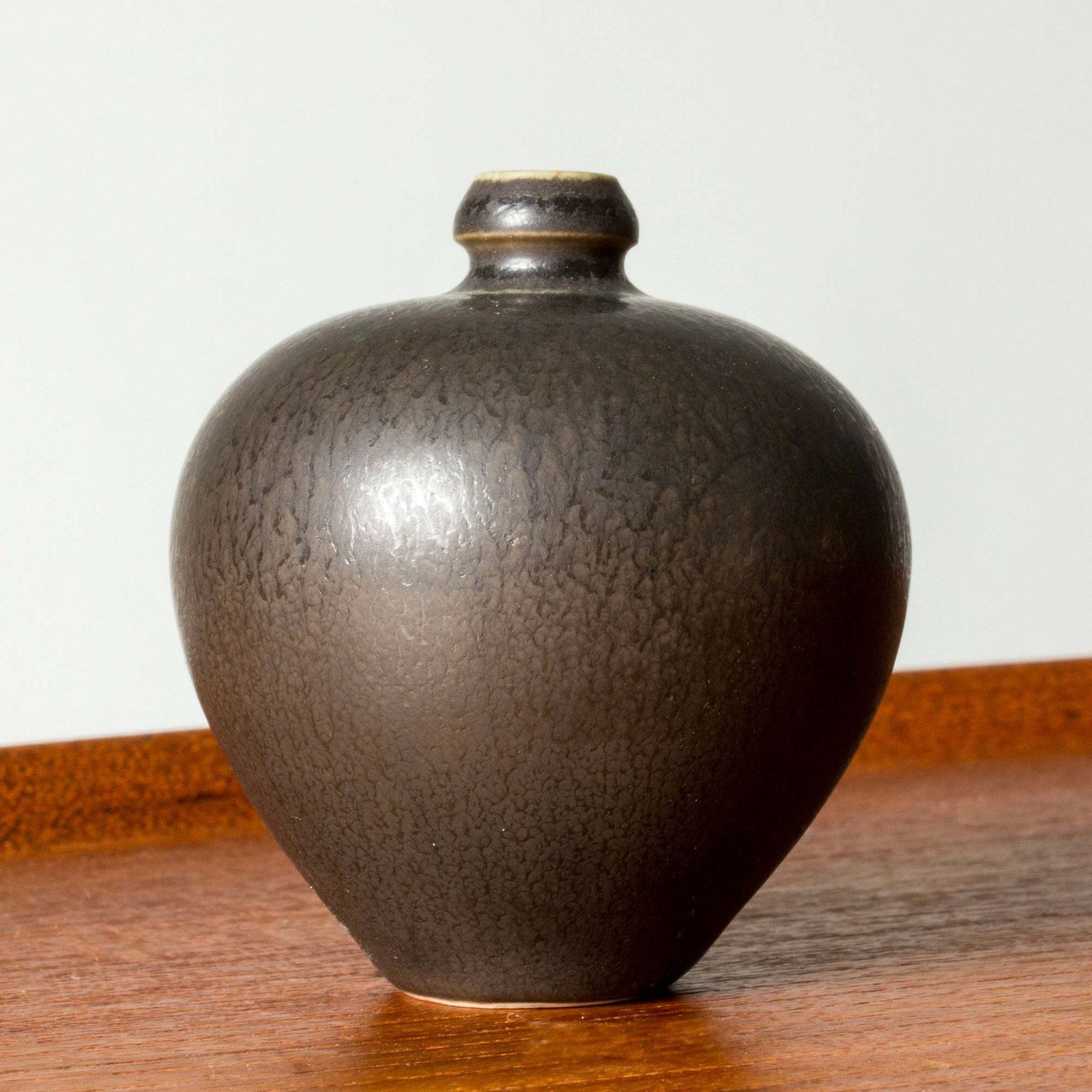 Midcentury Miniature Stoneware Vase By Berndt Friberg, Gustavsberg, Sweden, 1964 photo Home Decor