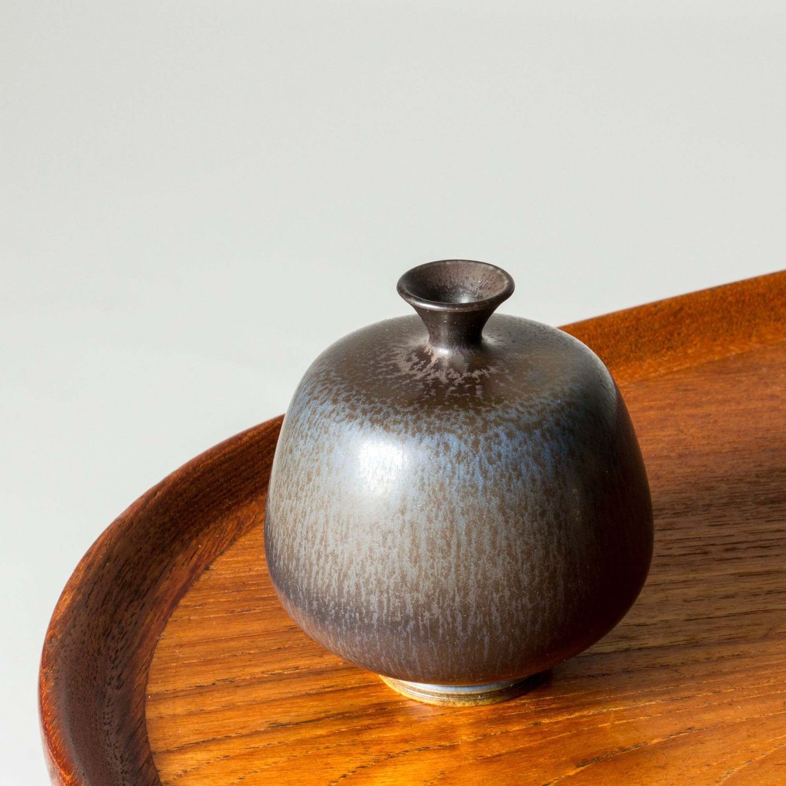 Midcentury Stoneware Vase By Berndt Friberg, Gustavsberg, Sweden, 1965 photo 589.0