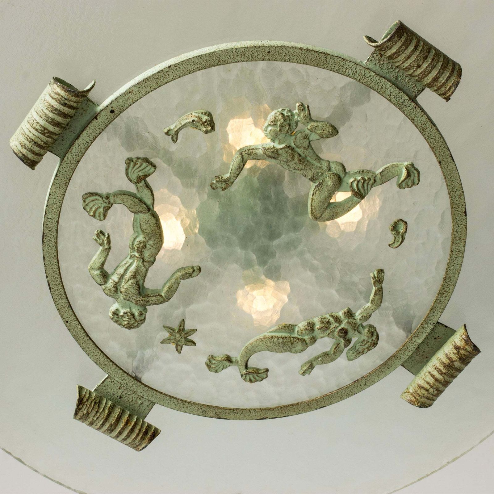 Swedish Grace plafondlamp van Bjerkås Armatur, Zweden, jaren 1940 photo vintage