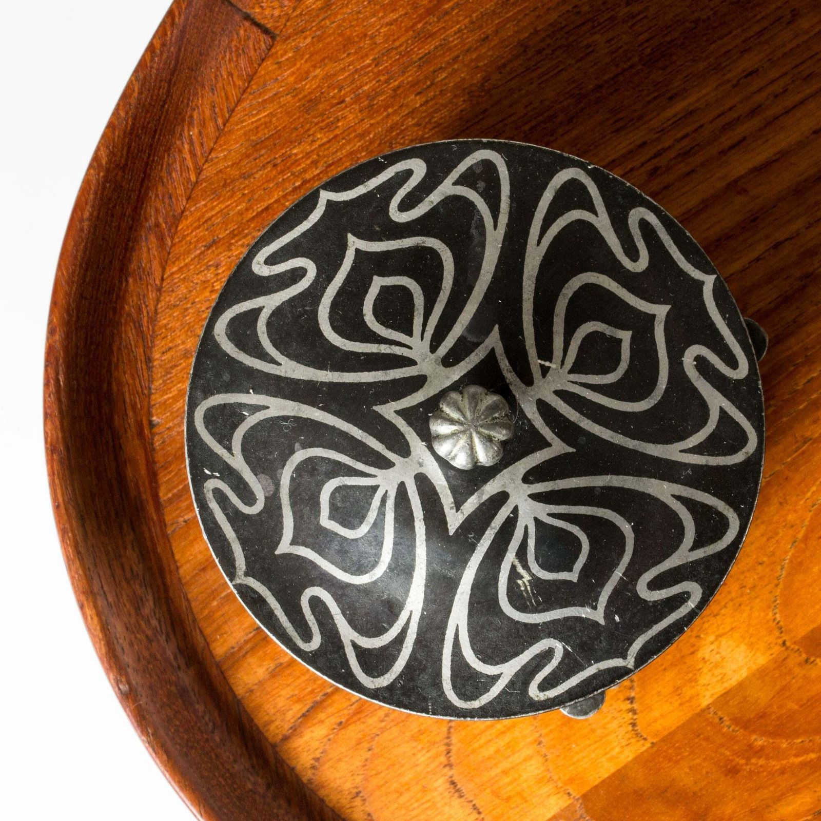 Swedish Art Nouveau Lidded Pewter Box, Stockholm, 1904 photo vintage