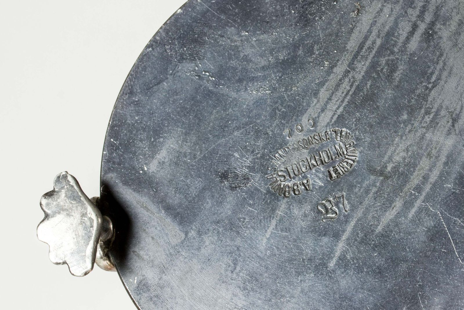 Home Decor Swedish Art Nouveau Lidded Pewter Box, Stockholm, 1904 photo