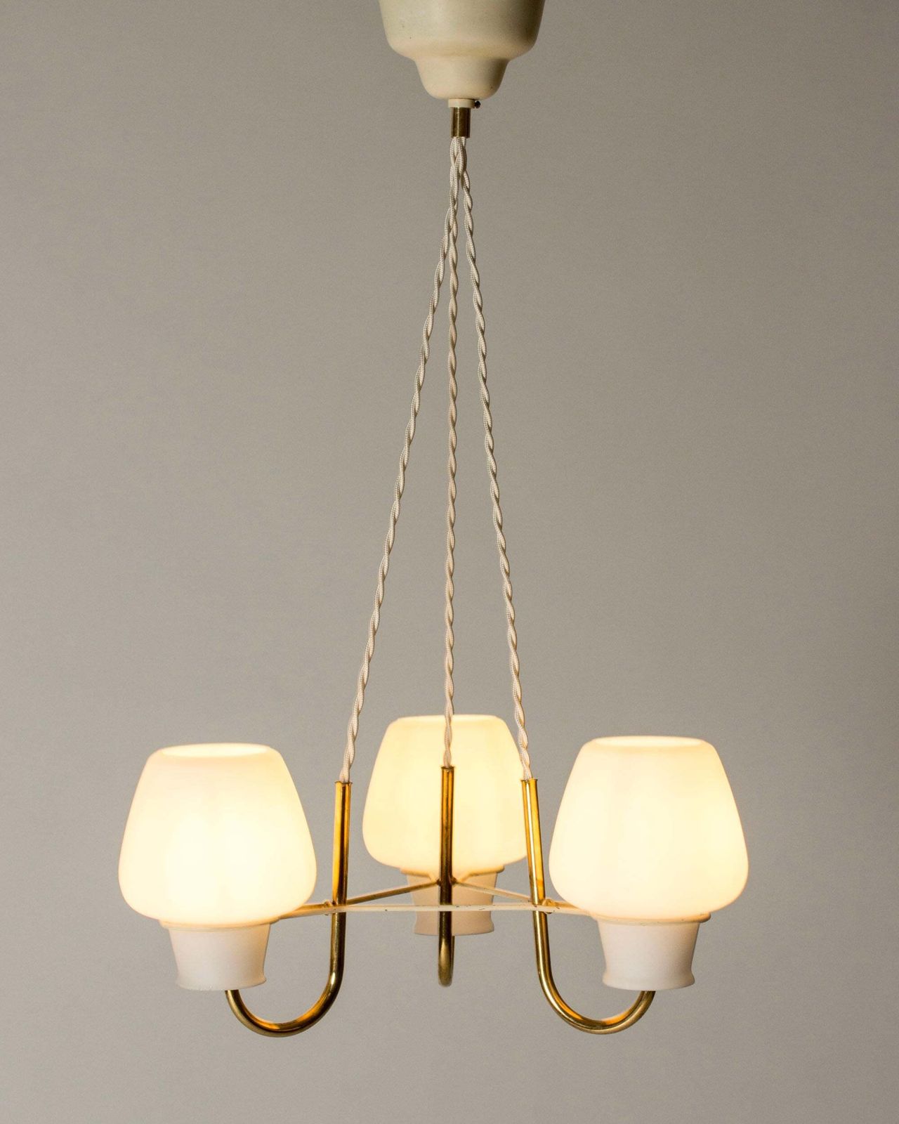 Vintage Scandinavian Chandelier van Hans Bergström, Asea, Sweden, jaren 1950 photo Verlichting