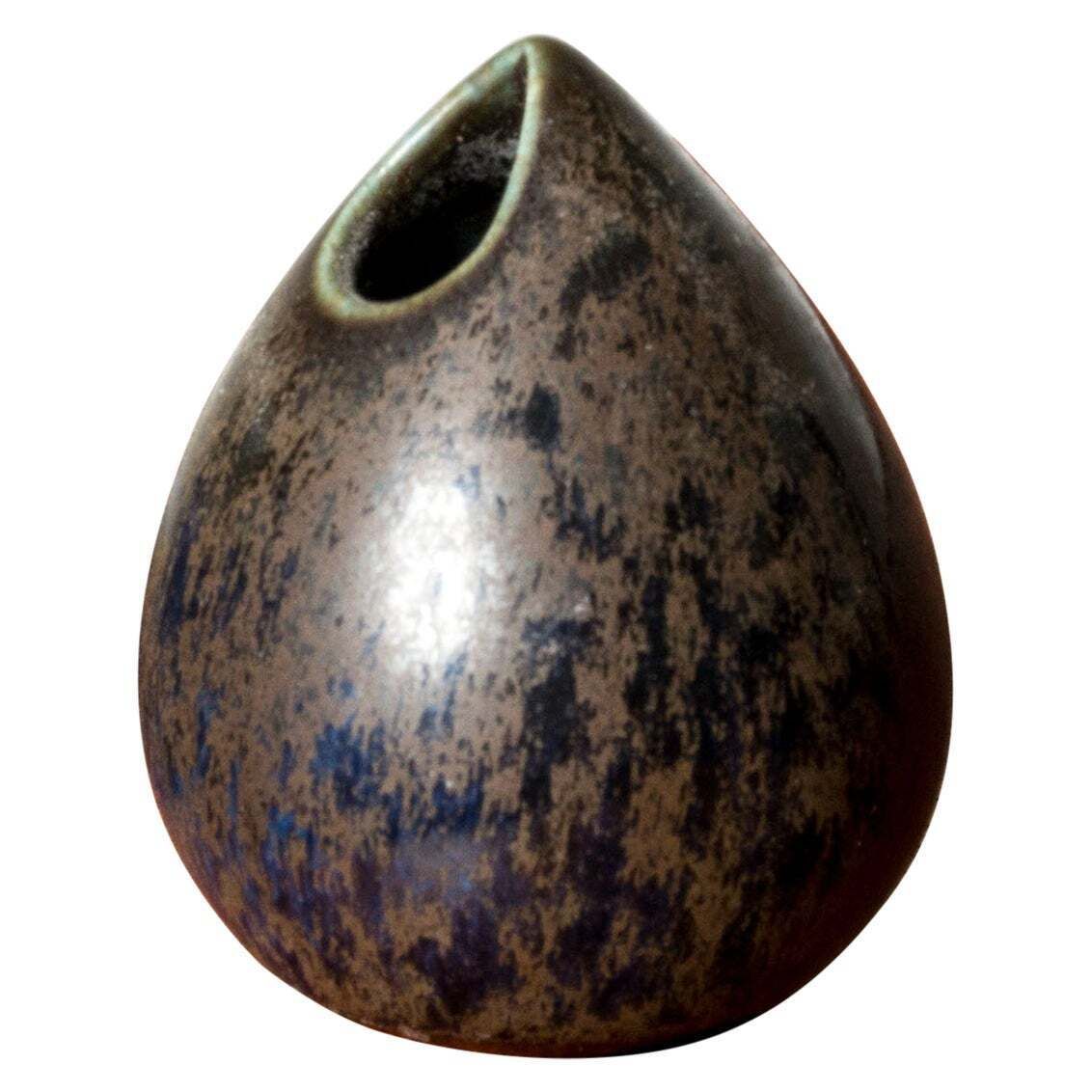 Stoneware "Gnurgla" Miniature Vase, Stig Lindberg, Gustavsberg, Sweden, 1950s