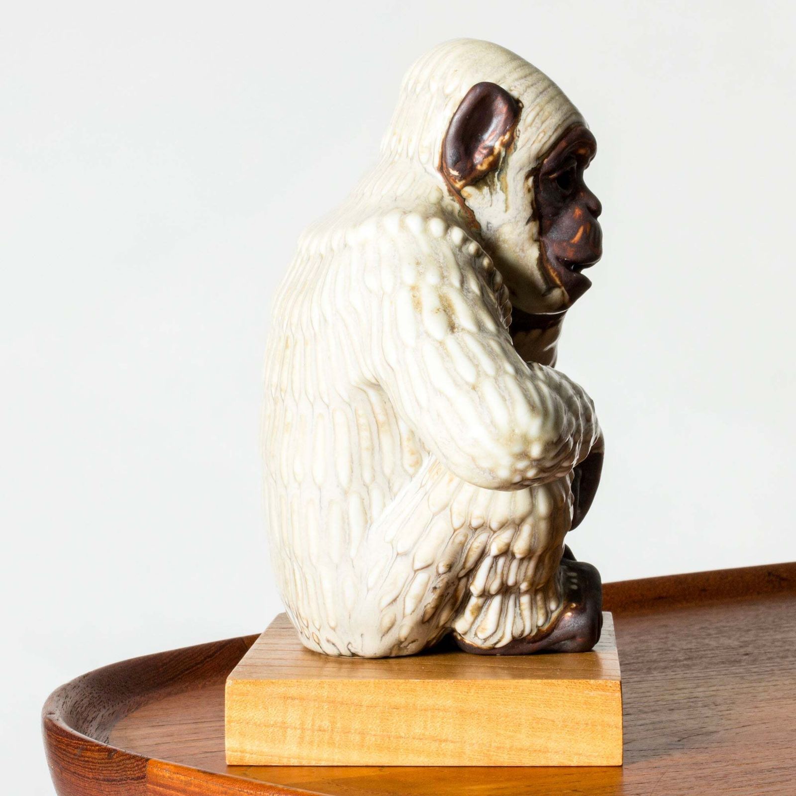 Sculpture de singe en grès mid-century, Gunnar Nylund, Rörstrand, Suède, années 1940 photo 2160.0