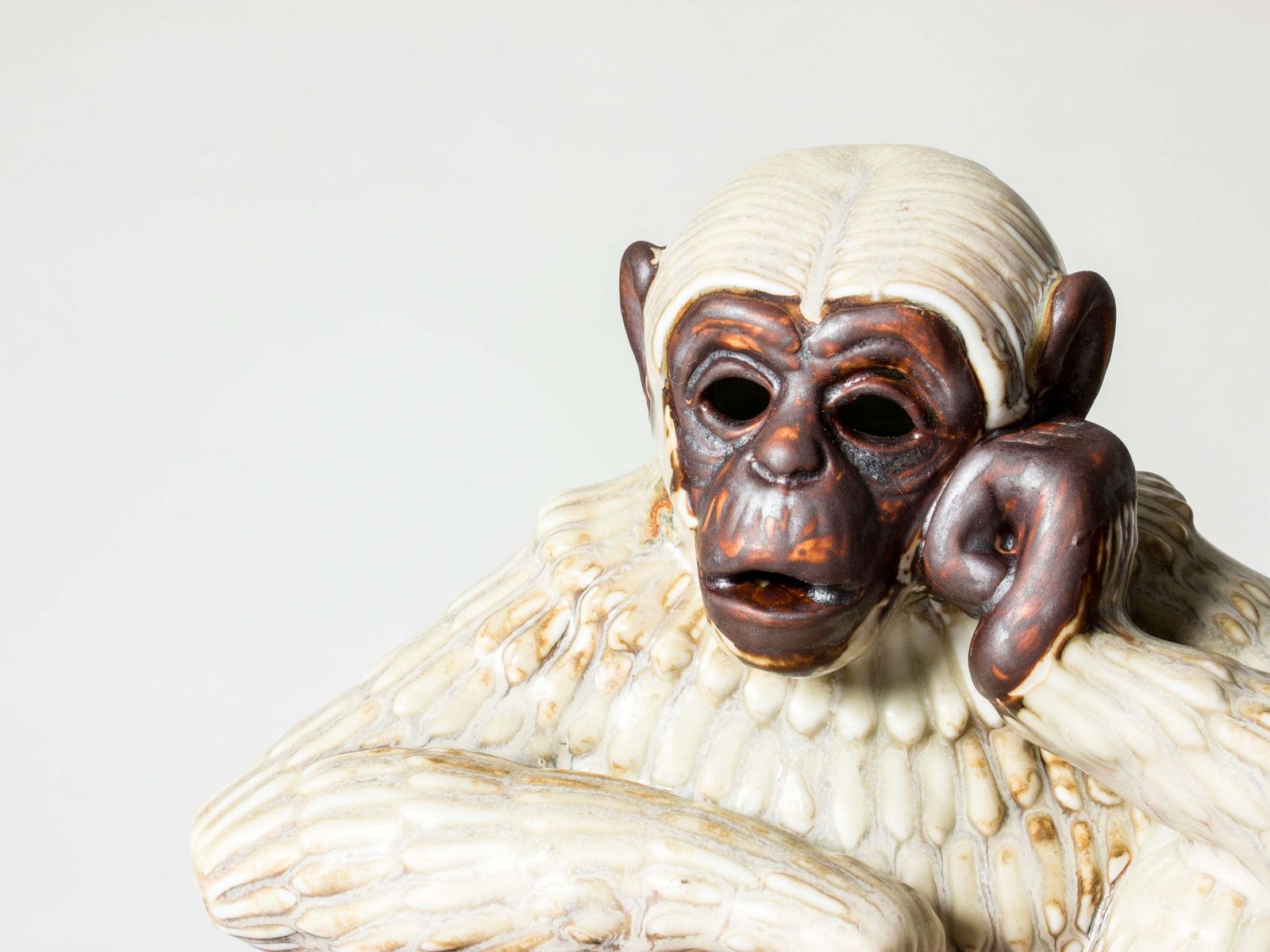 Sculpture de singe en grès mid-century, Gunnar Nylund, Rörstrand, Suède, années 1940 photo buy