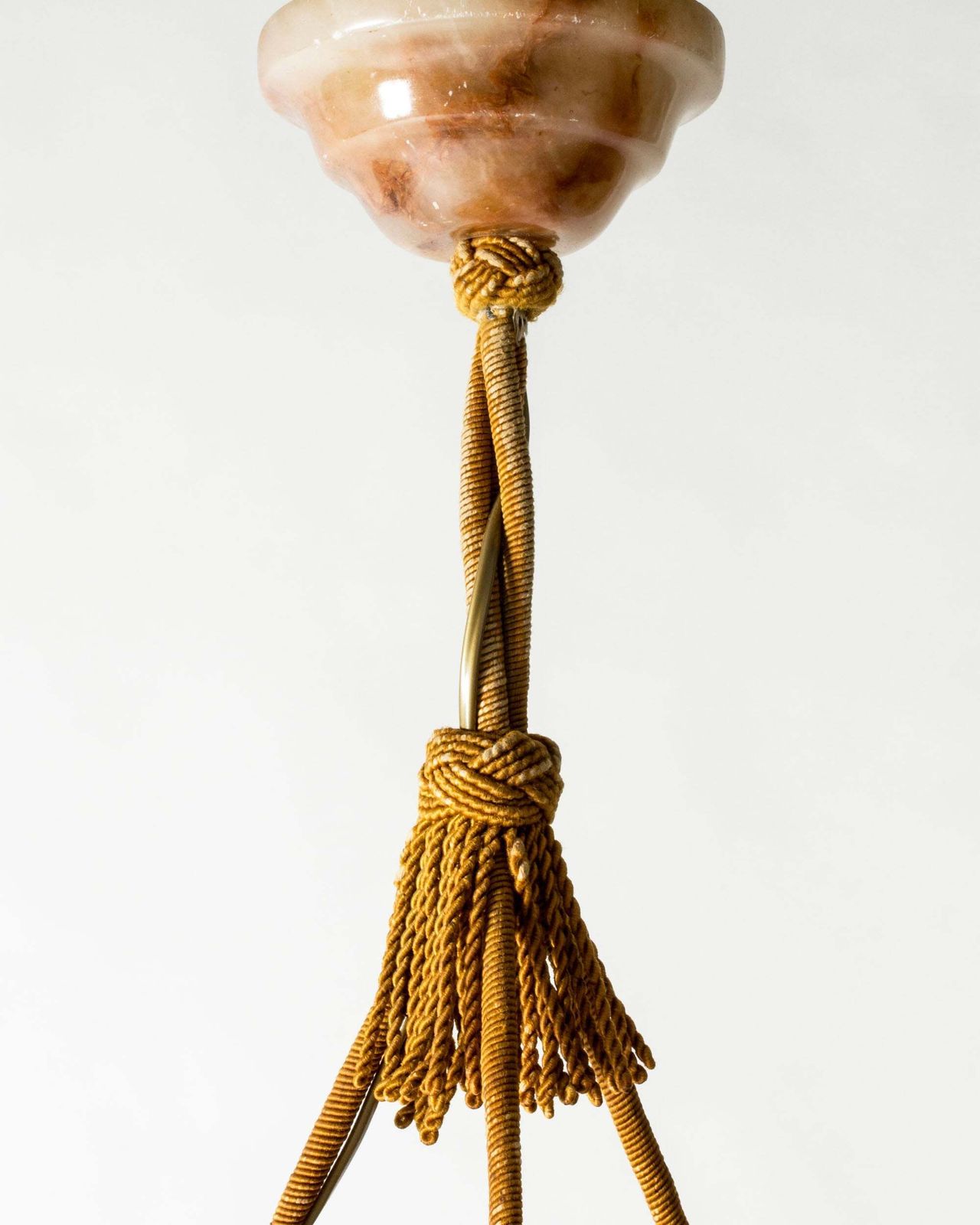 photo for sale Swedish Grace Alabaster Hanglamp, jaren 1920