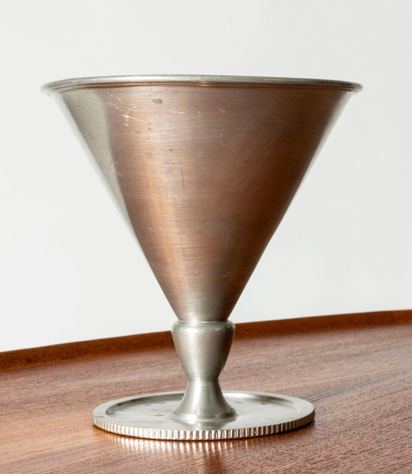 Swedish Pewter Vase Or Bowl From Firma Svenskt Tenn, 1928 photo for sale