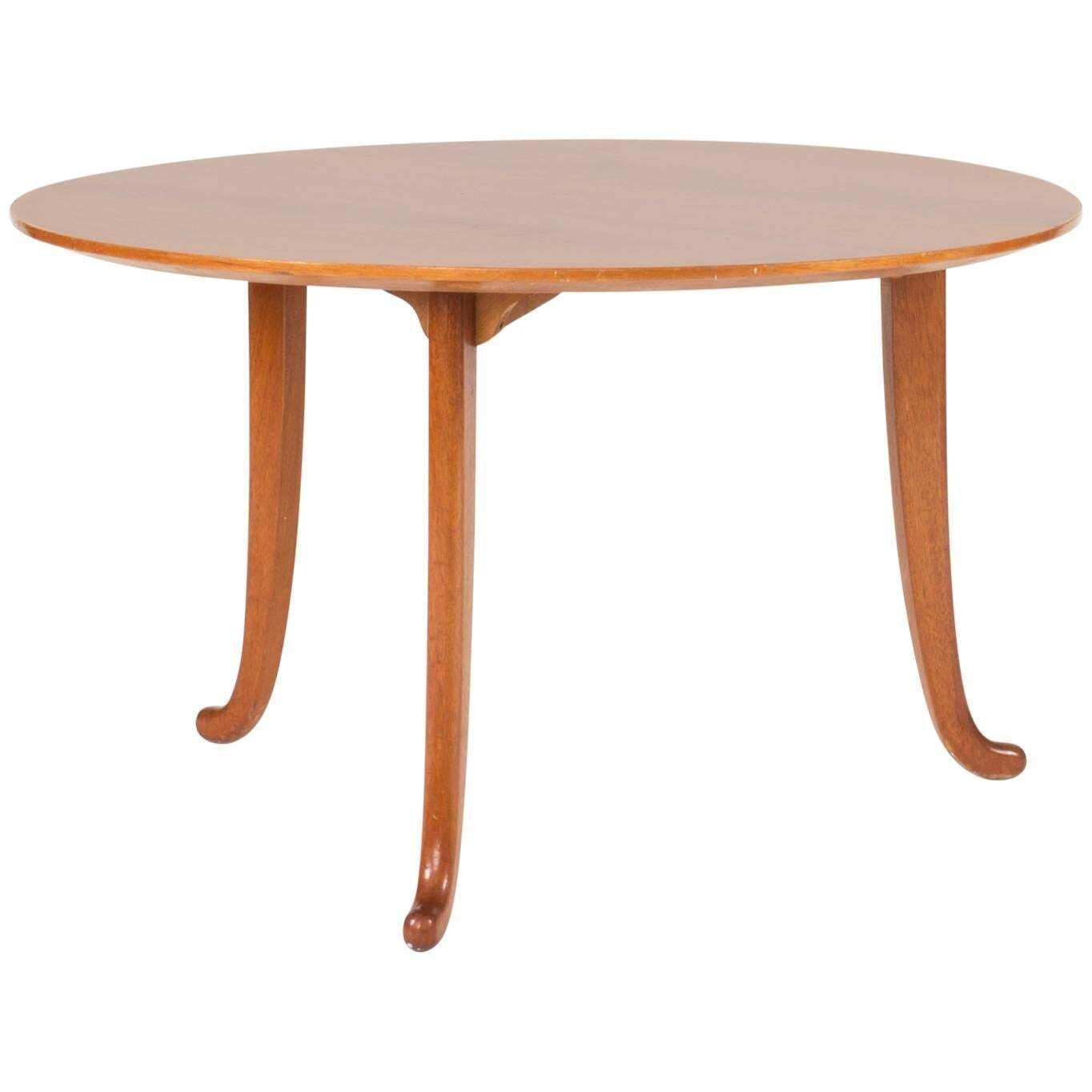 Table basse mid-century modern en acajou par Josef Frank, Suède, années 1940